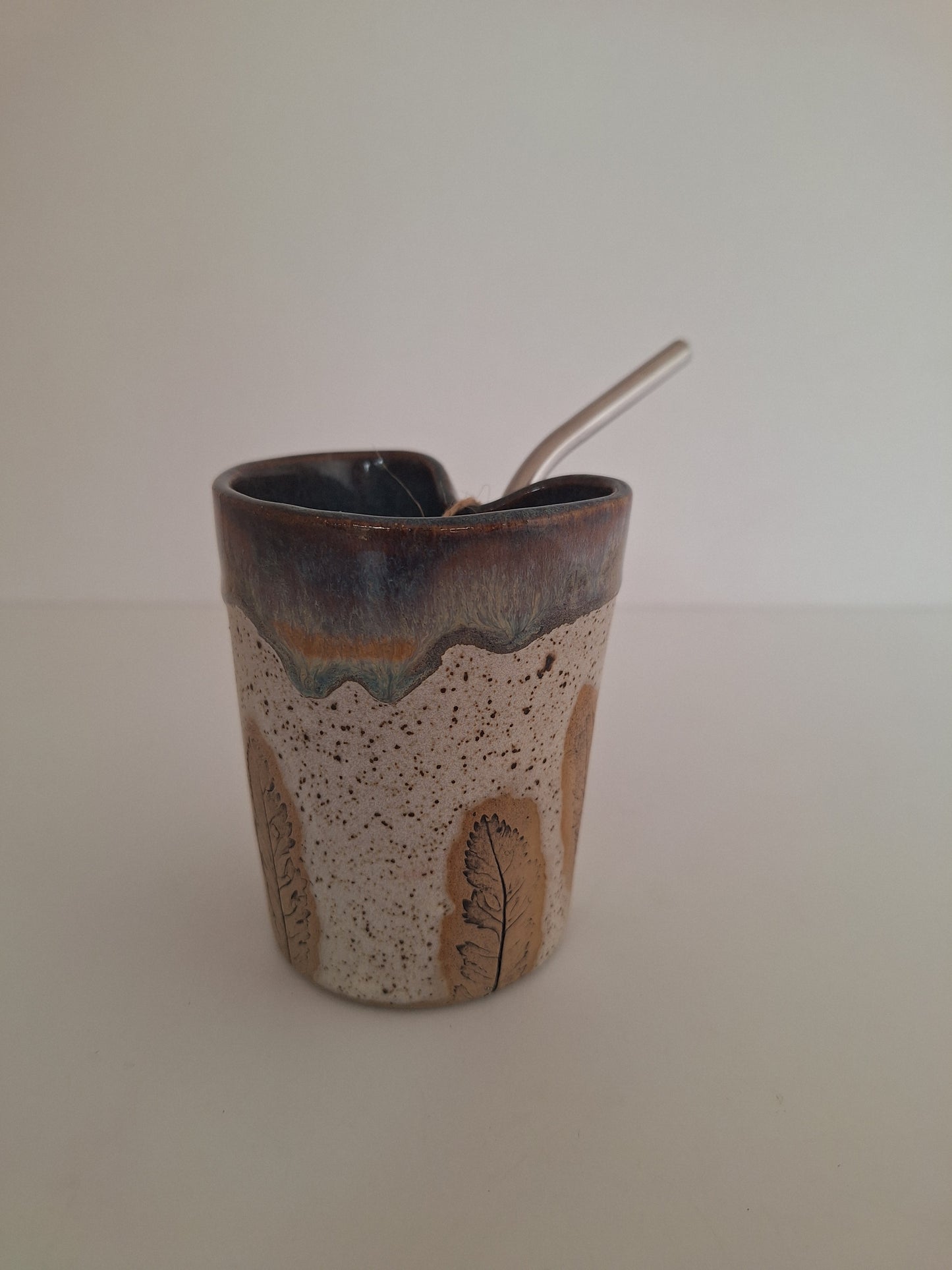 Cocktail Sipper - Botanical Imprint, wild flora - straw included