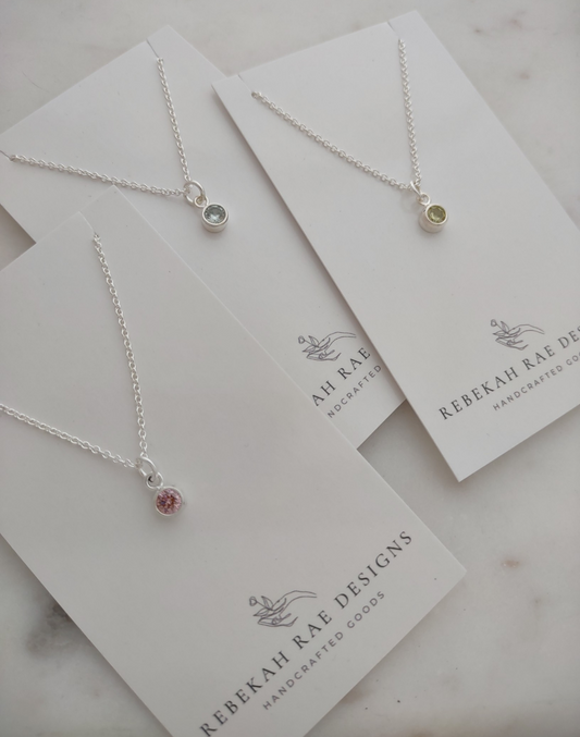 Pebble Birthstone Necklaces