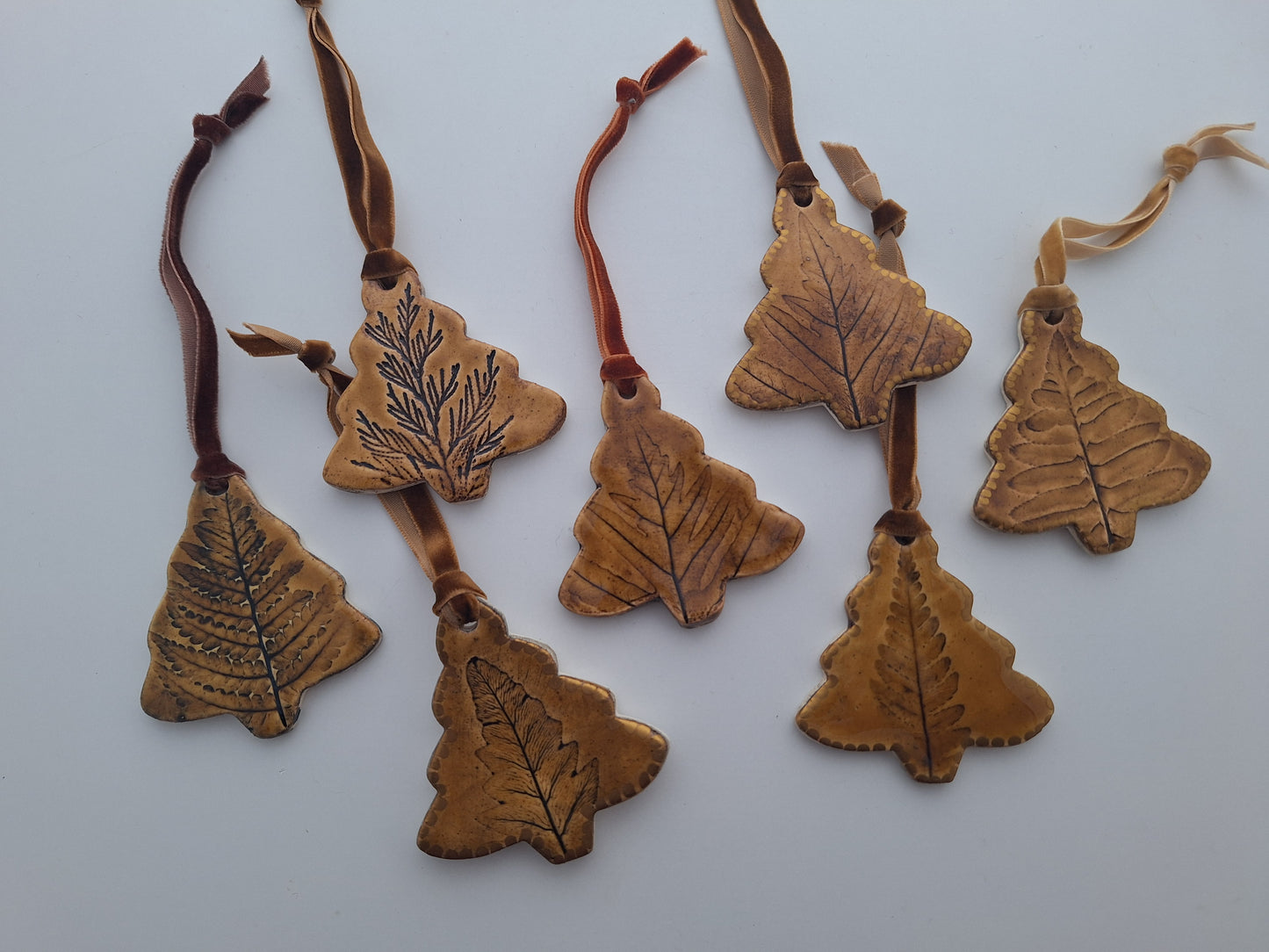 Fern Tree Ornaments - Amber