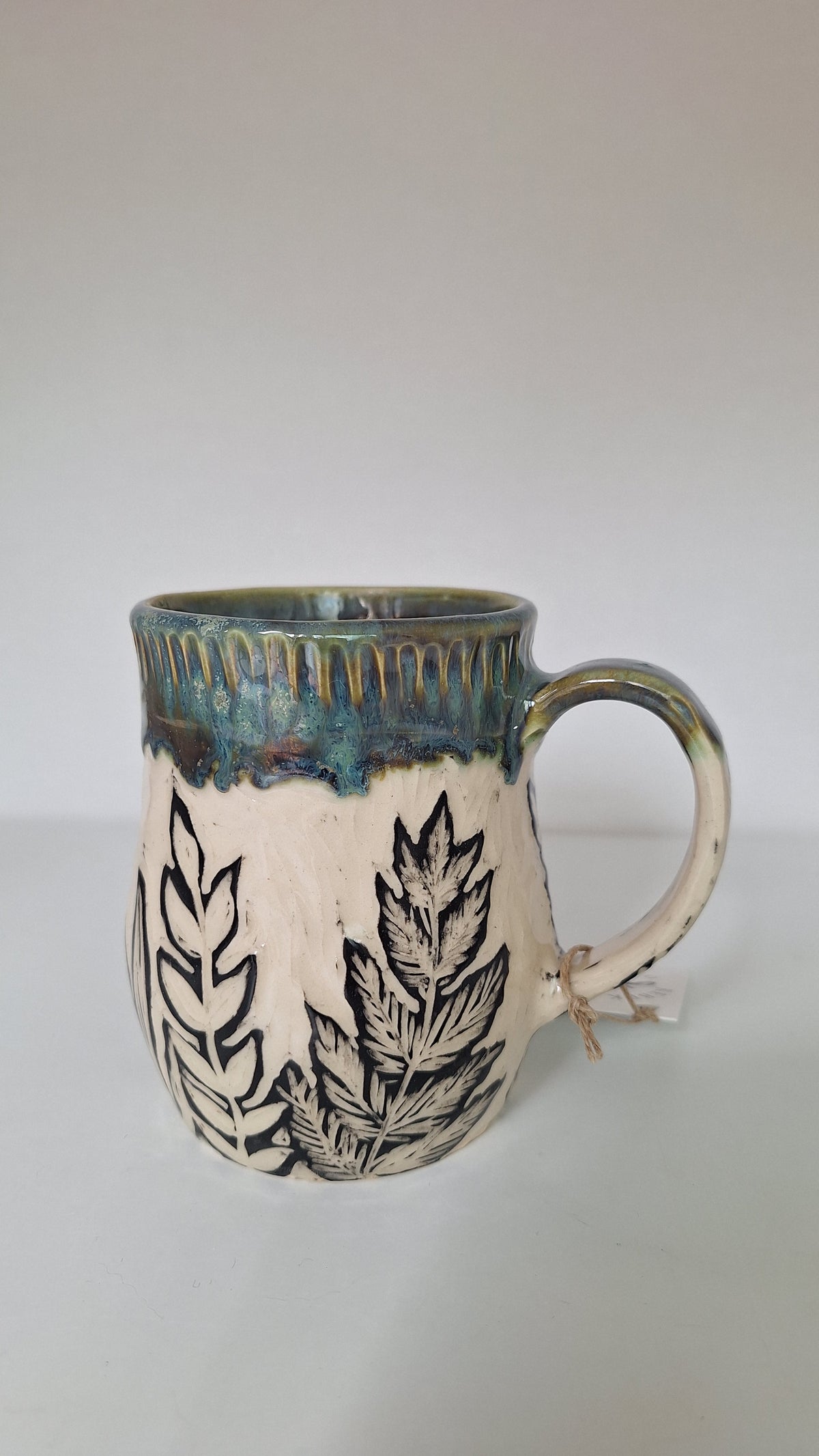 Echinacea Mug - Hand carved / sgraffito