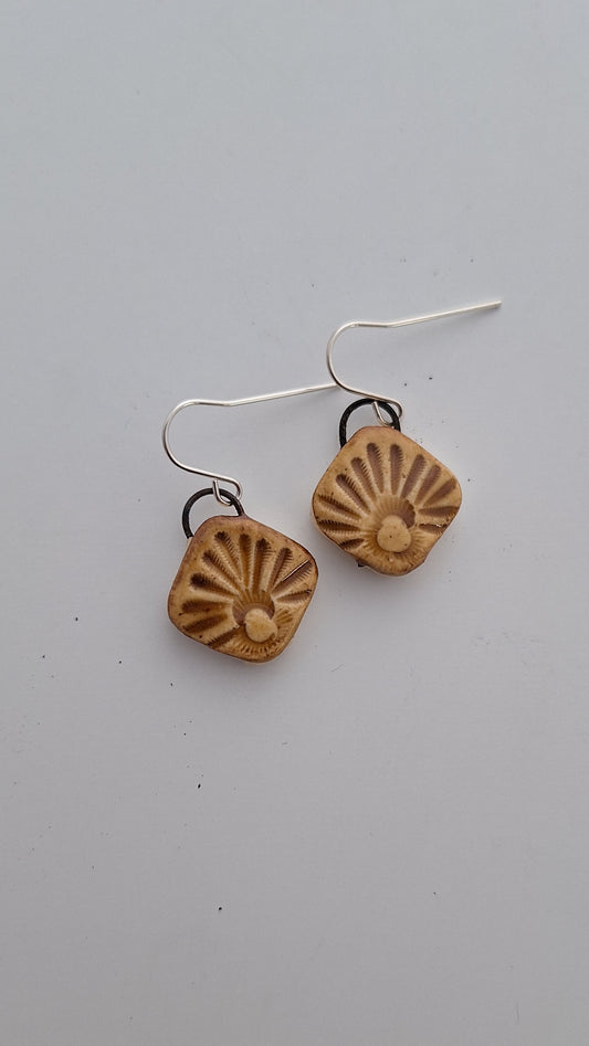 Porcelain Earrings - Sterling