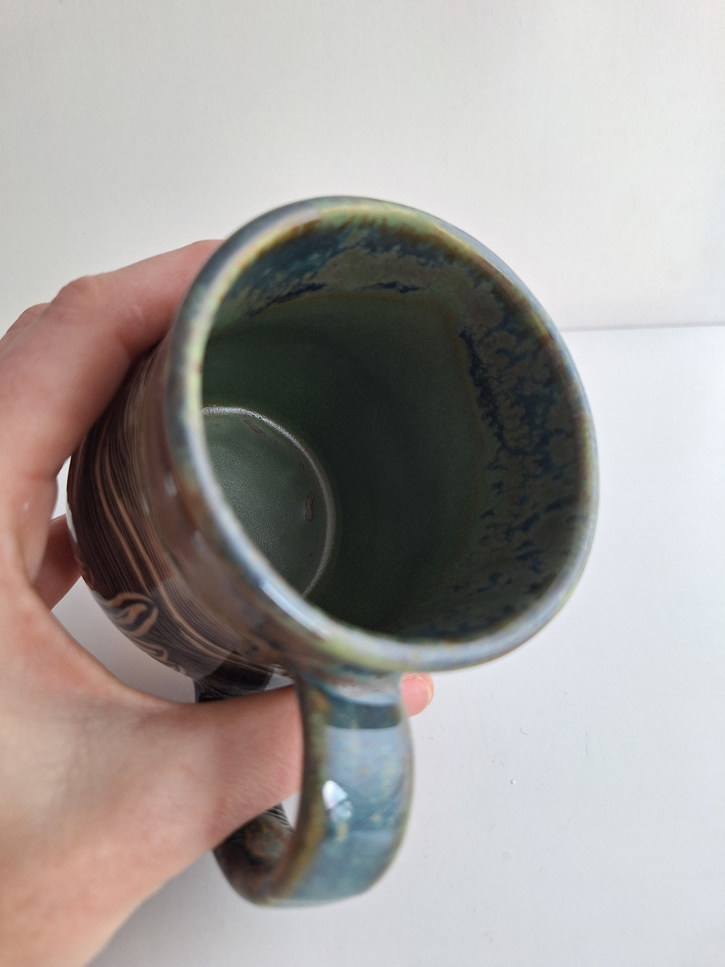 Hand-carved Trout Mug
