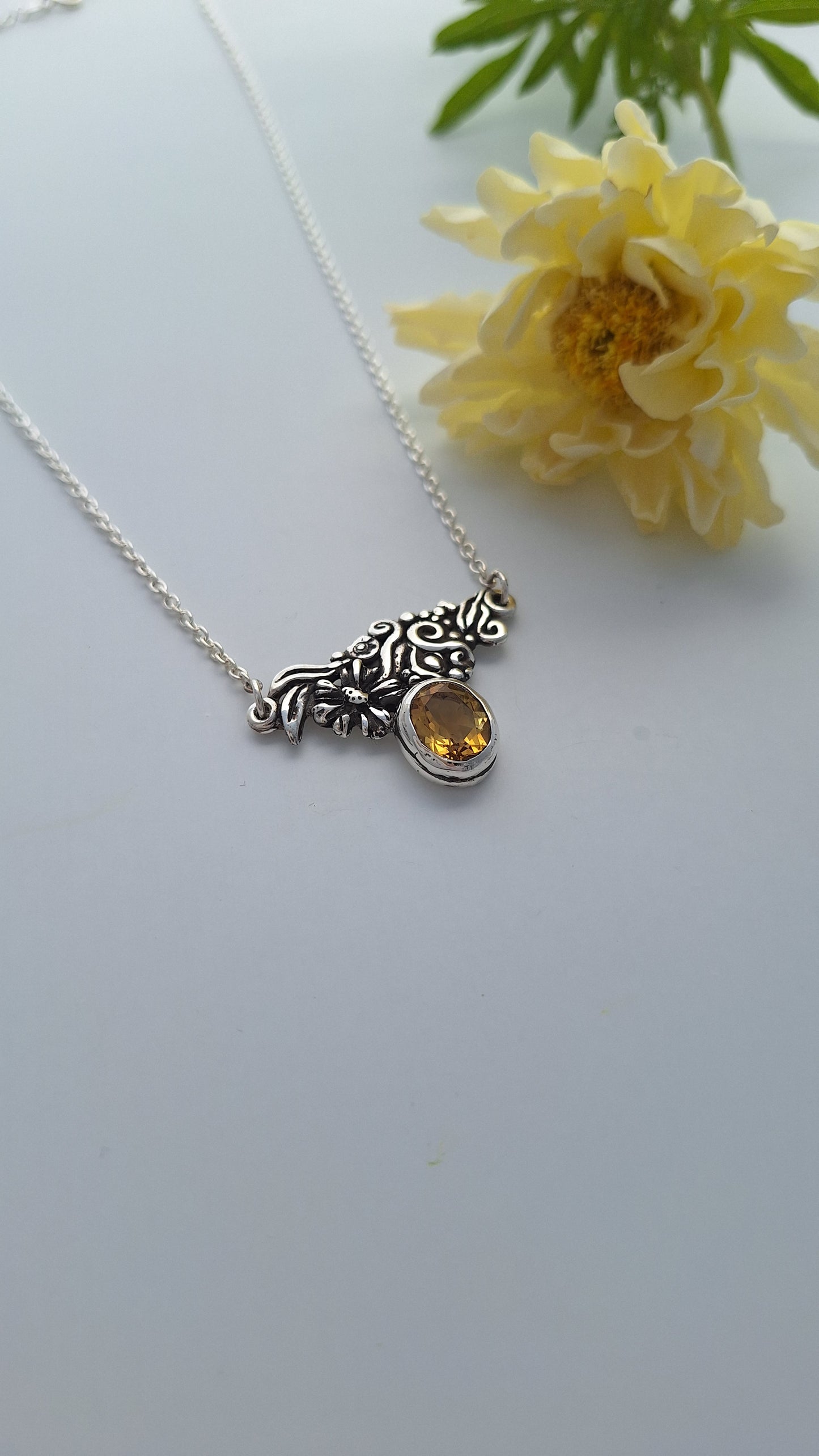 Golden Zinnia Necklace