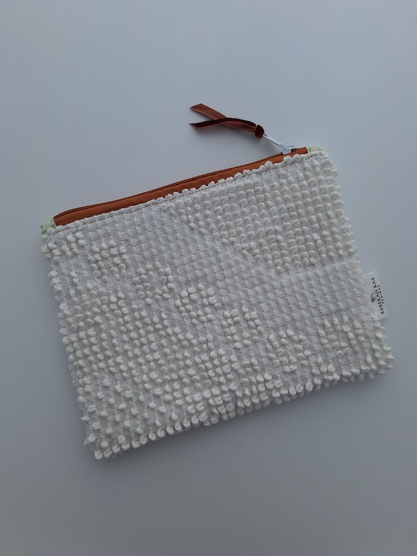 Vintage Chenille Zipper Pouch
