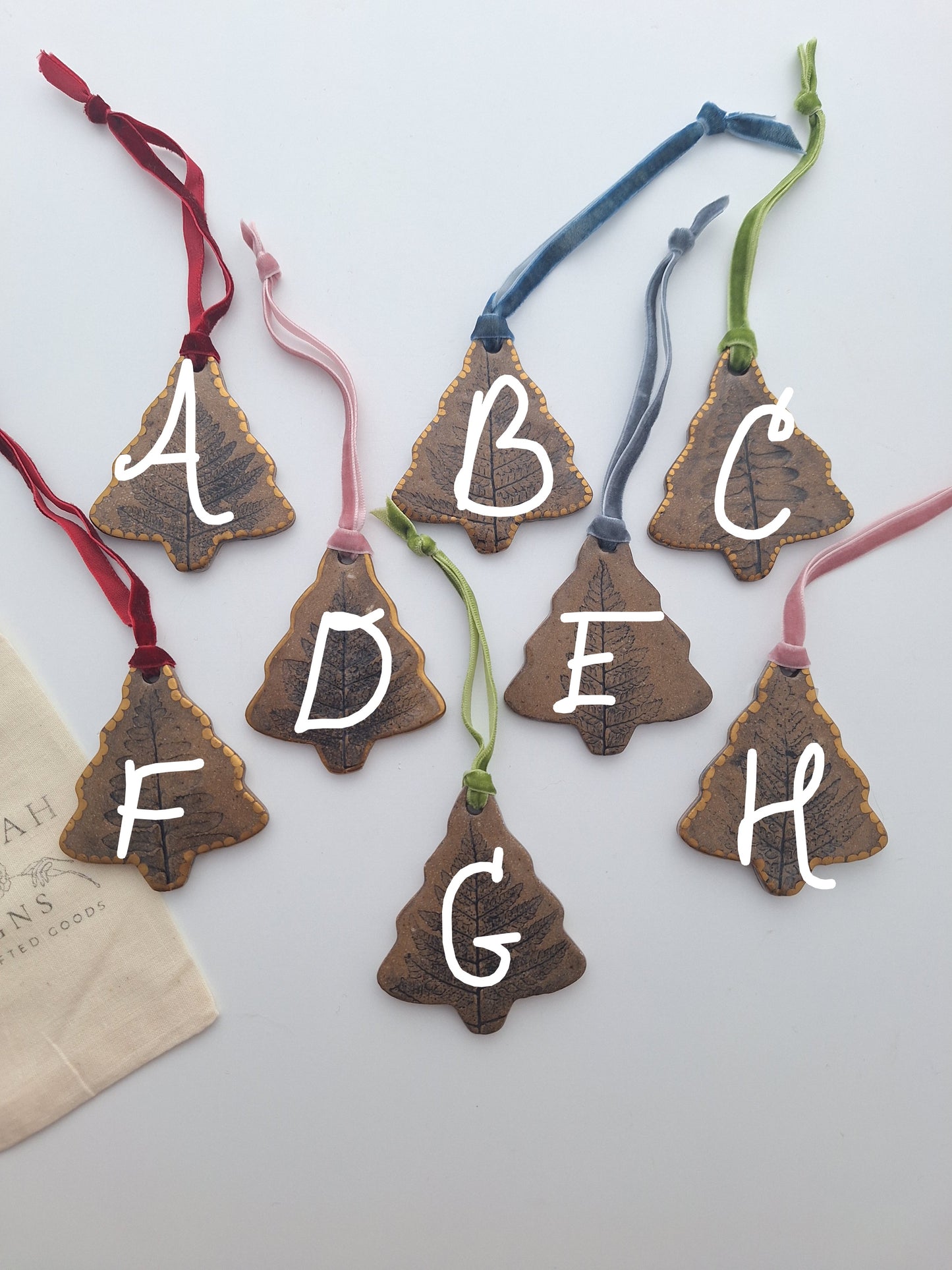 Fern Tree Ornaments - Brown