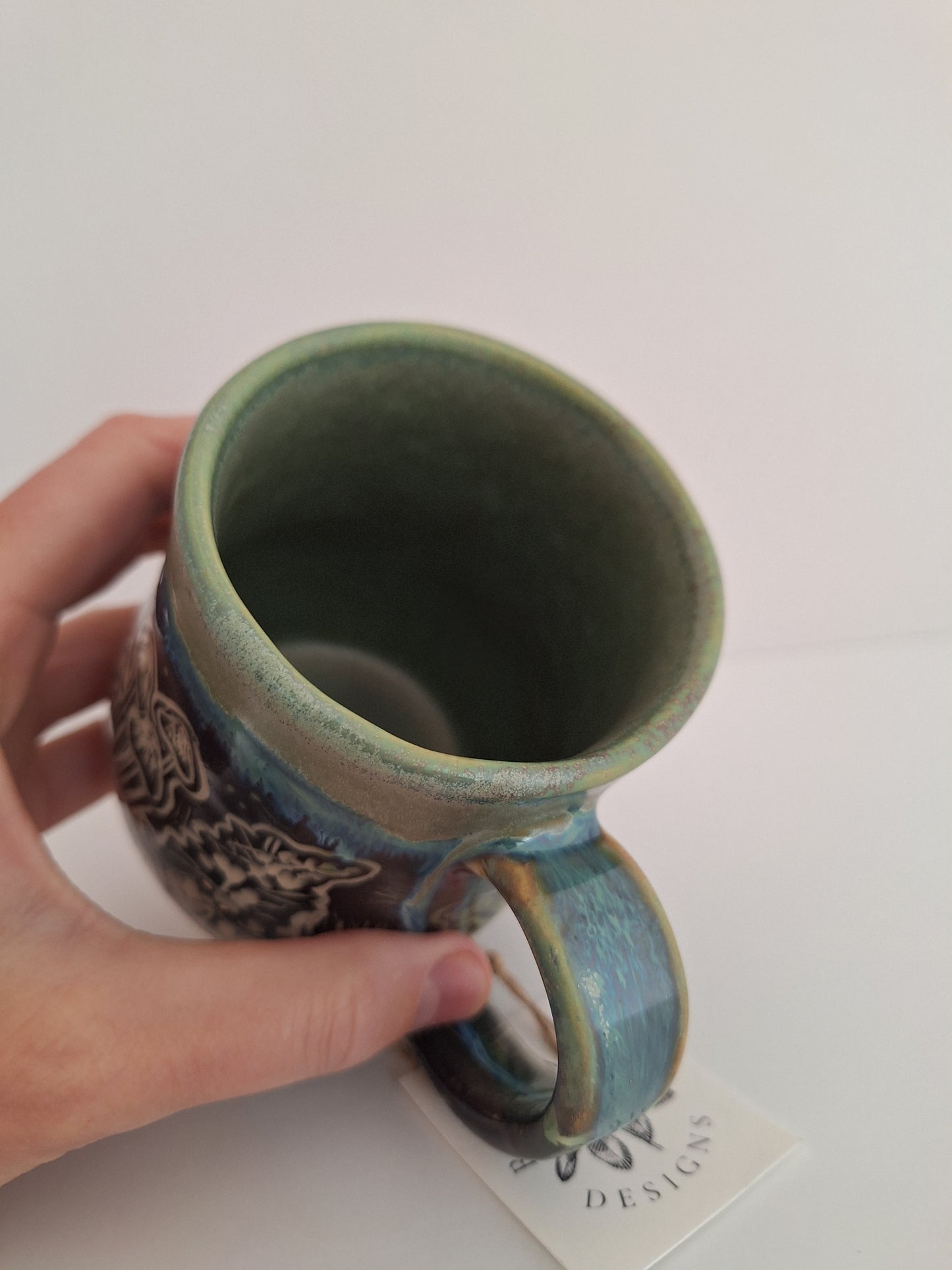 Hand-carved Woodland Cottage Mug