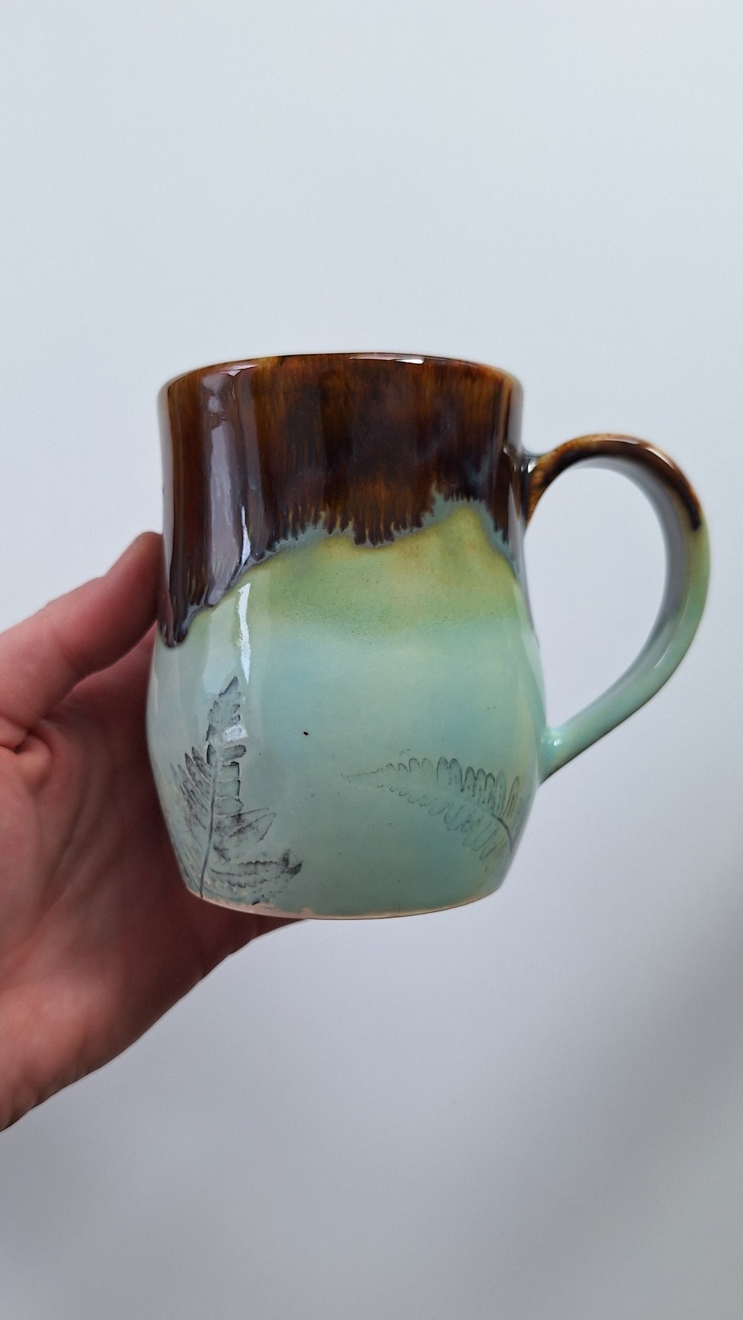 Turquoise Fern Mug