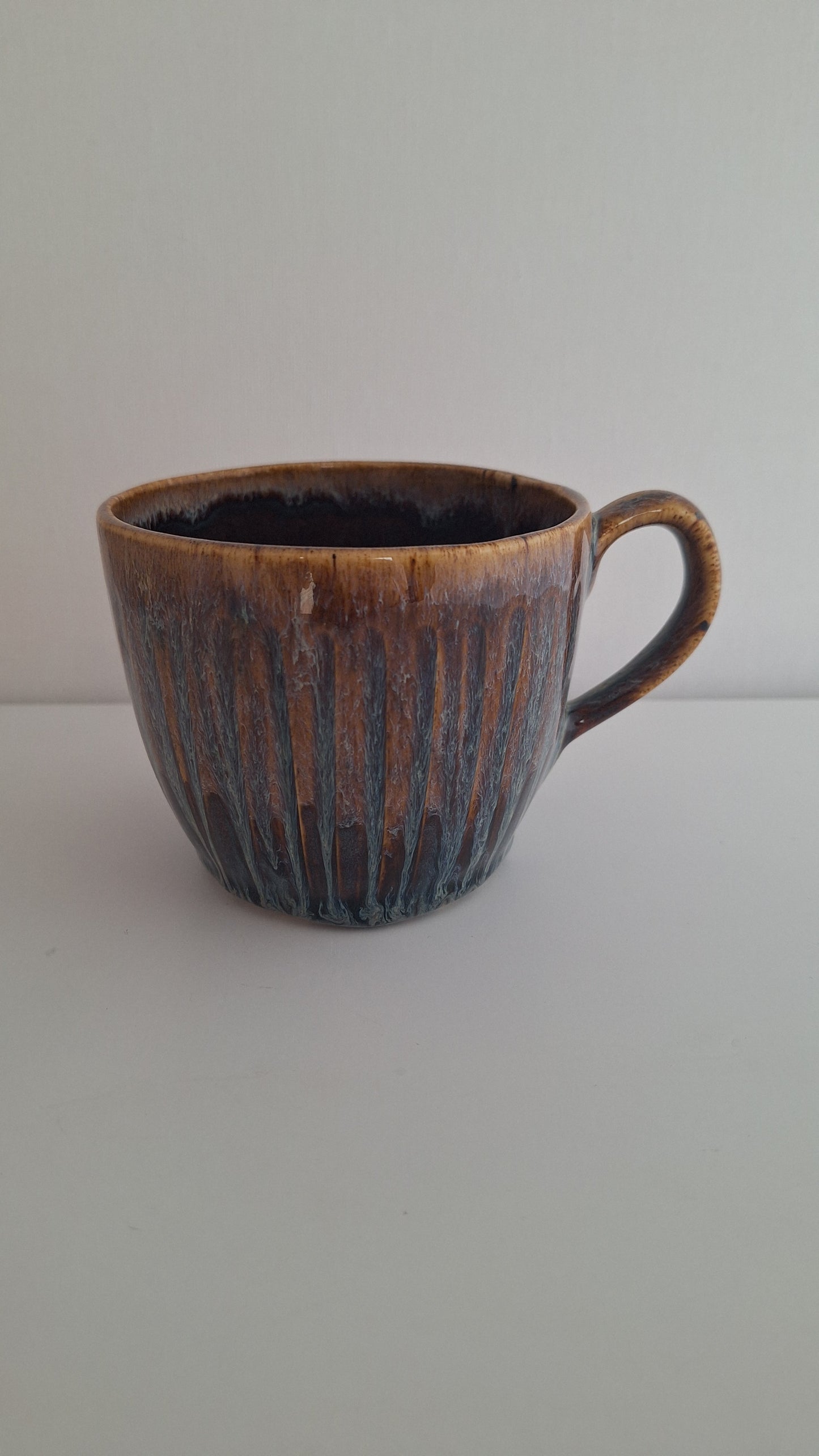 Hand Carved Stoneware Mug – Earthy Texture - One of a Kind Mug