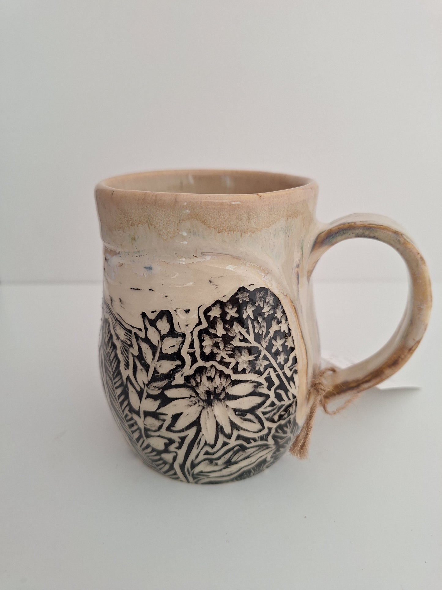 Hand-carved Country Cottage Mug