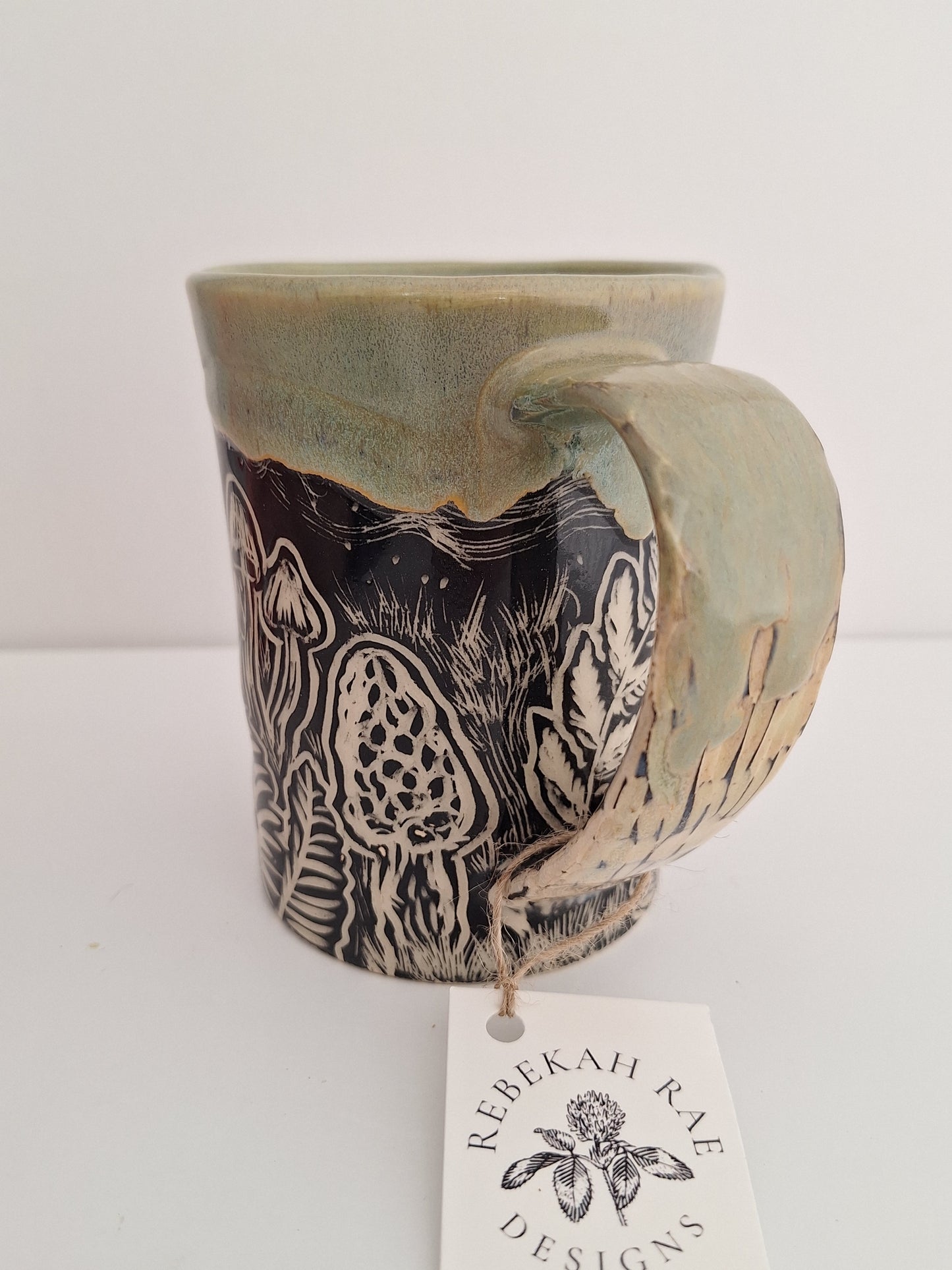 Hand-carved Morel & Friends Mug