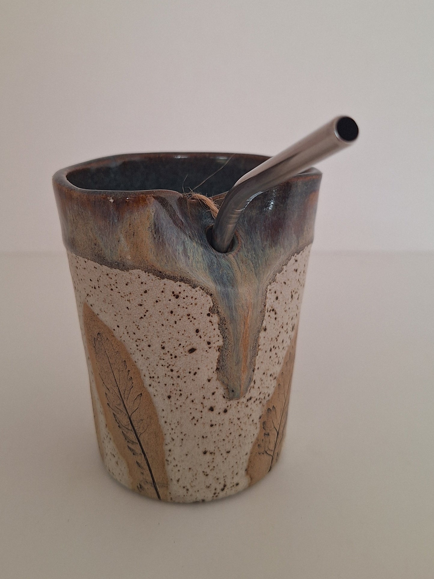 Cocktail Sipper - Botanical Imprint, wild flora - straw included