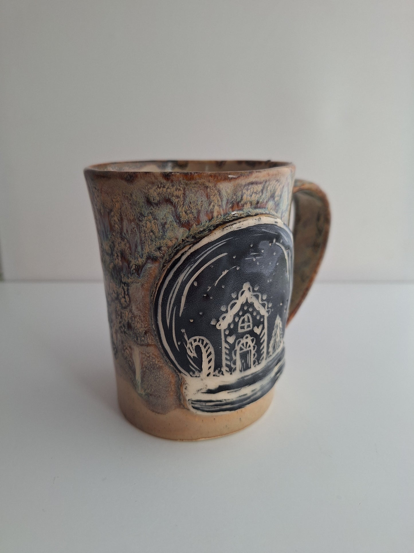 Hand-carved Snowglobe Mug
