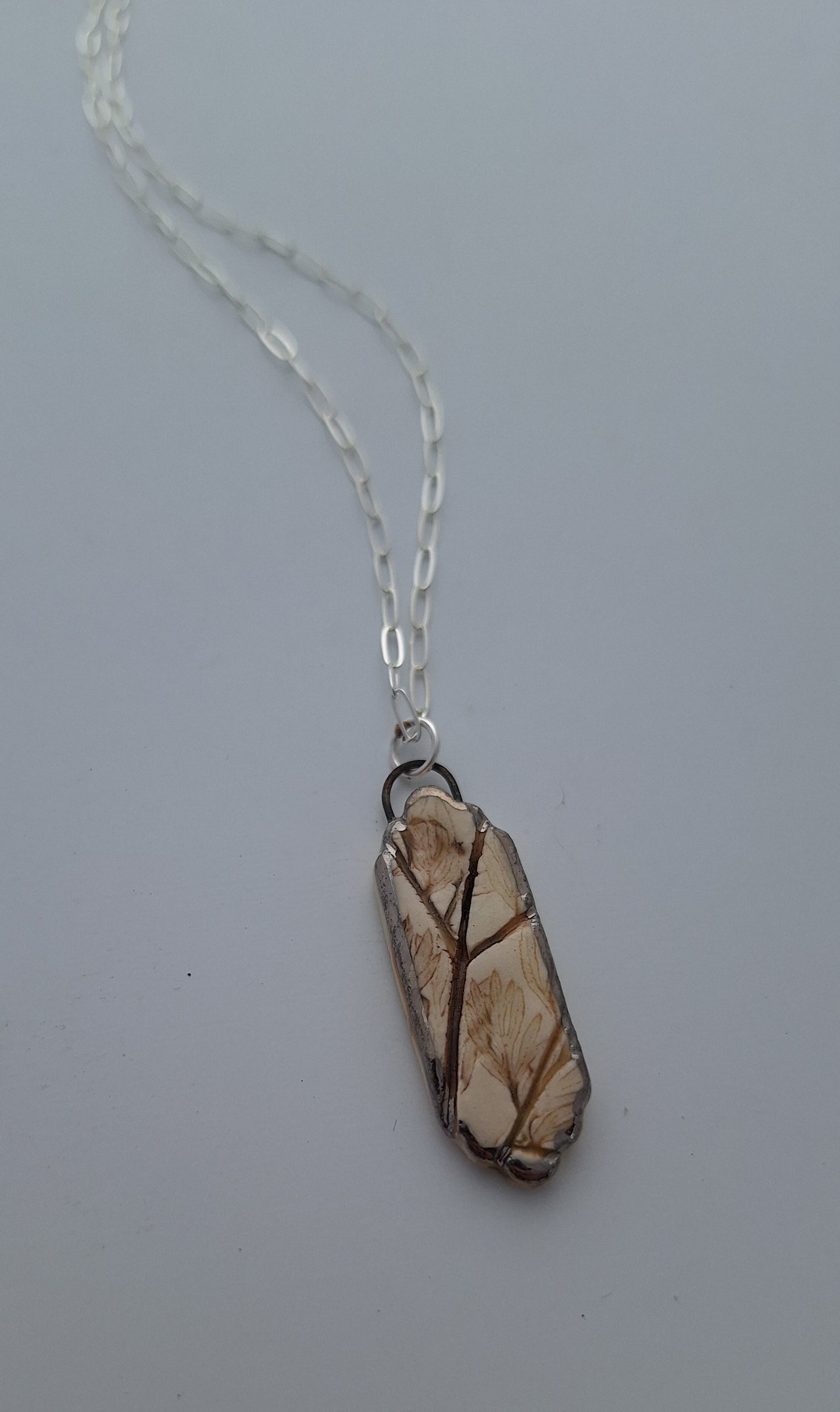 Wildflower Necklace - Ceramic - Silver