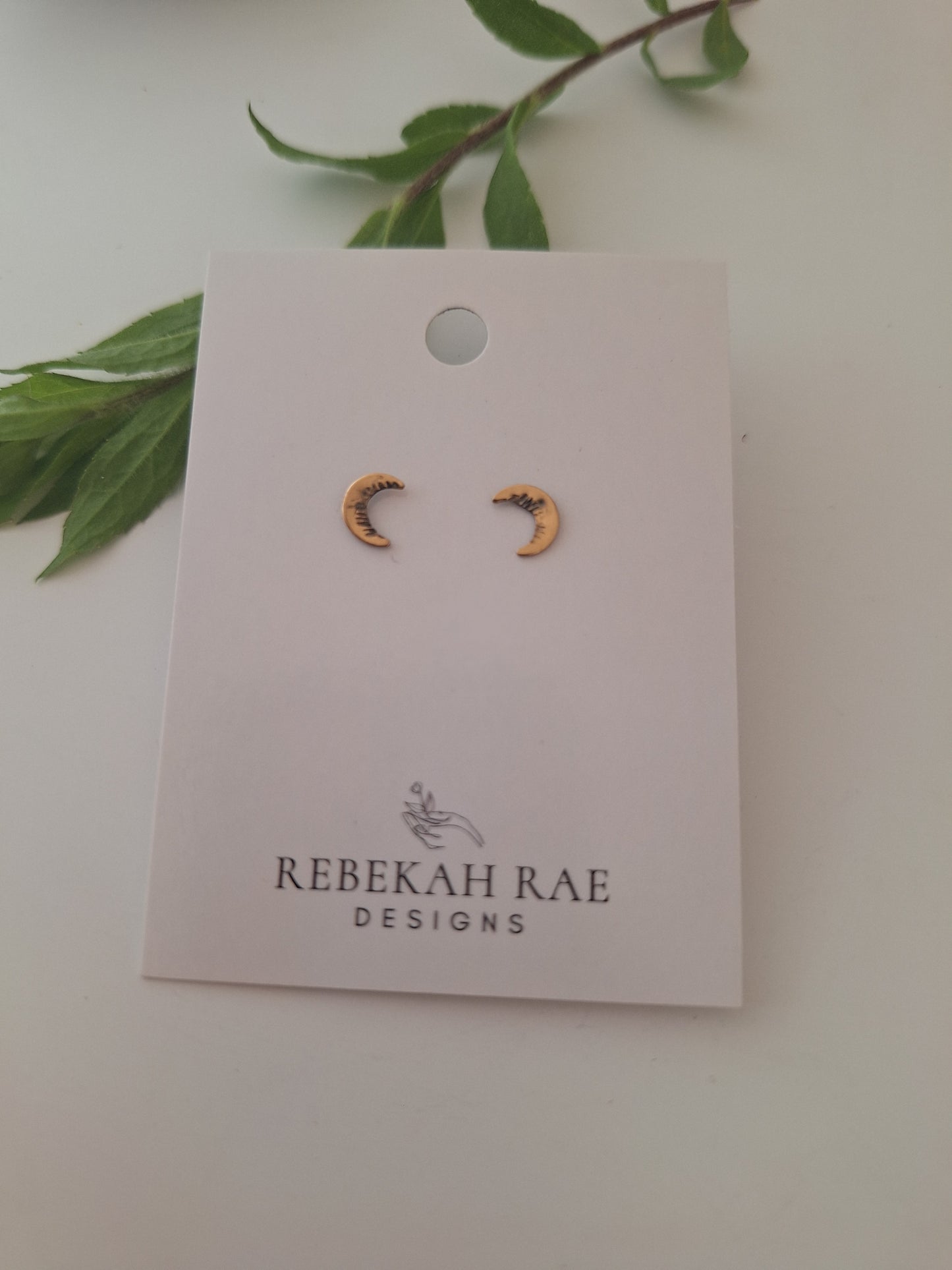 Gold Crescent Moon Earrings
