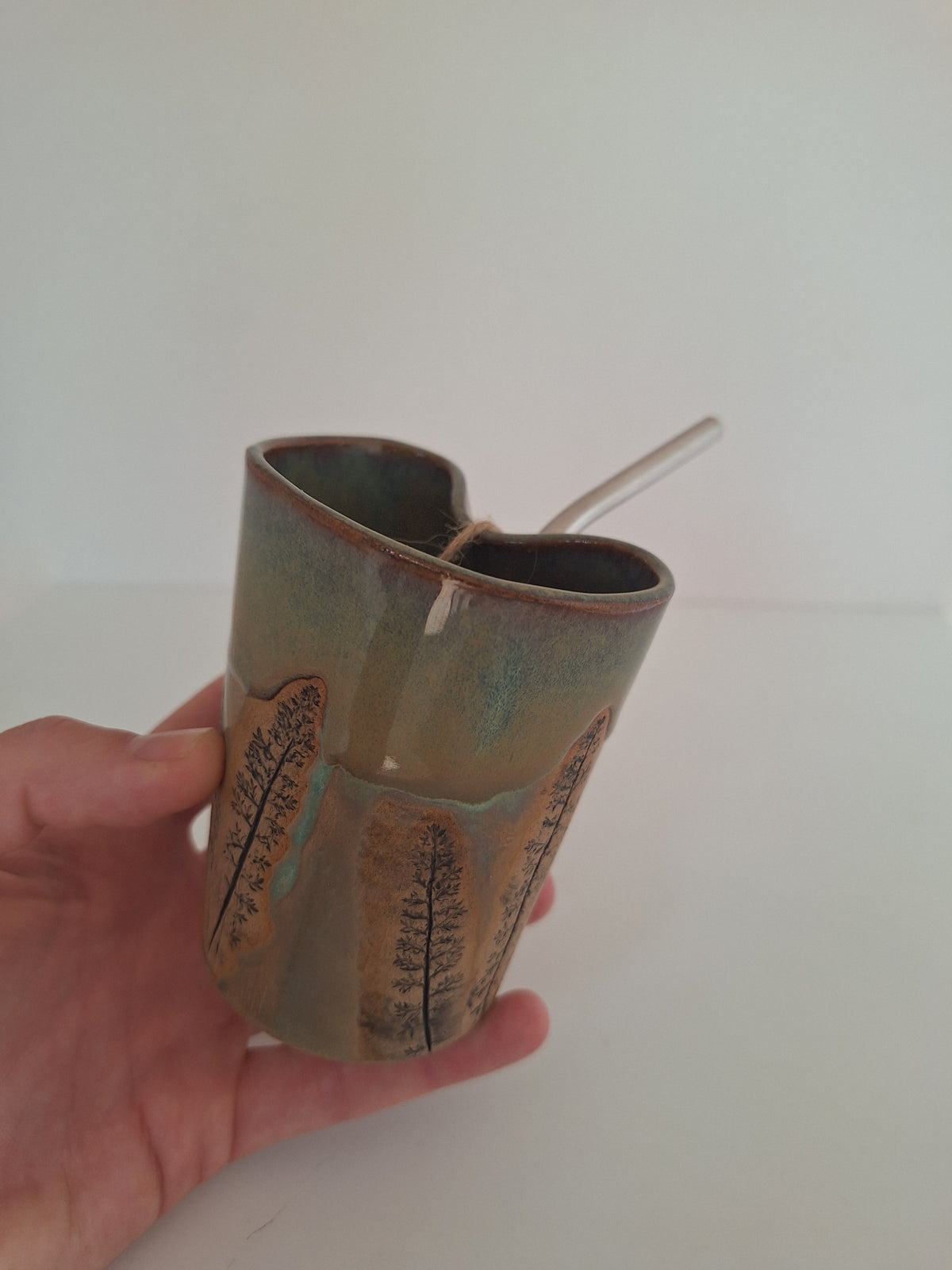 Cocktail Sipper - Botanical Imprint, yarrow - straw included