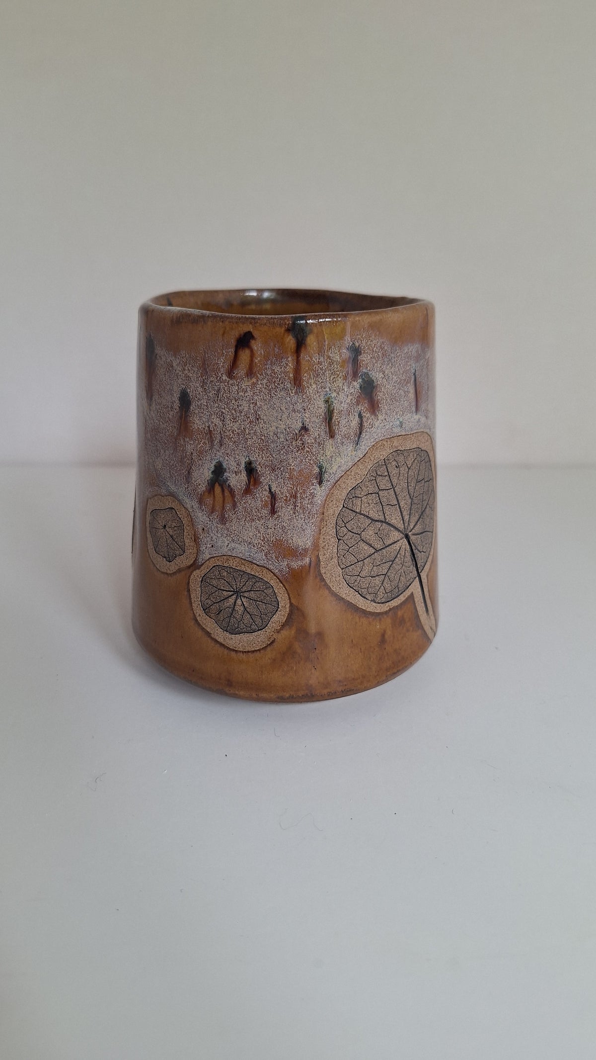 Nasturtium Tumbler - Botanical imprint