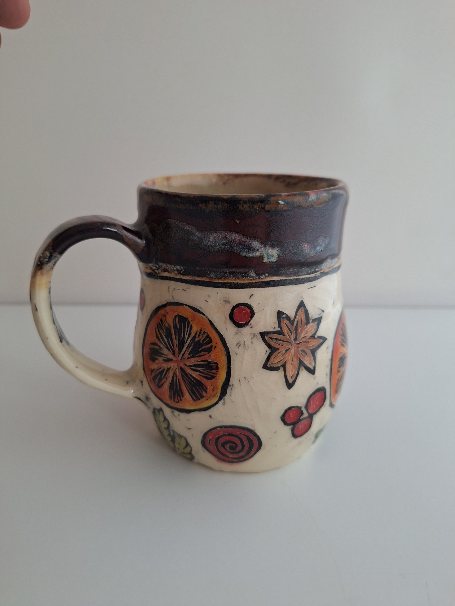 Hand-carved Merry Christmas Mug