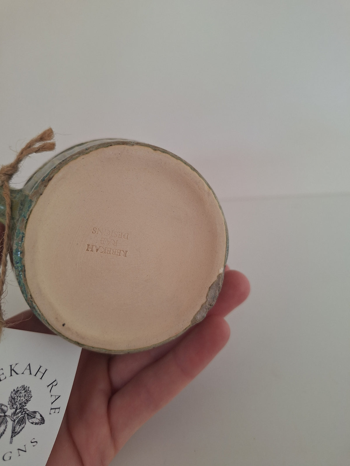 Endless Mountain Mug - Hand Carved Botanical Stoneware - Sgraffito