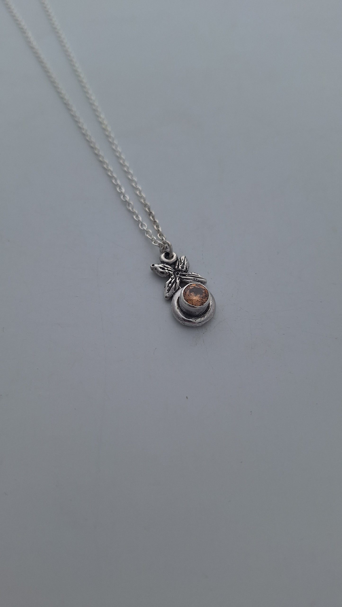 Sterling Silver Bluet Flower Necklace – One of a Kind