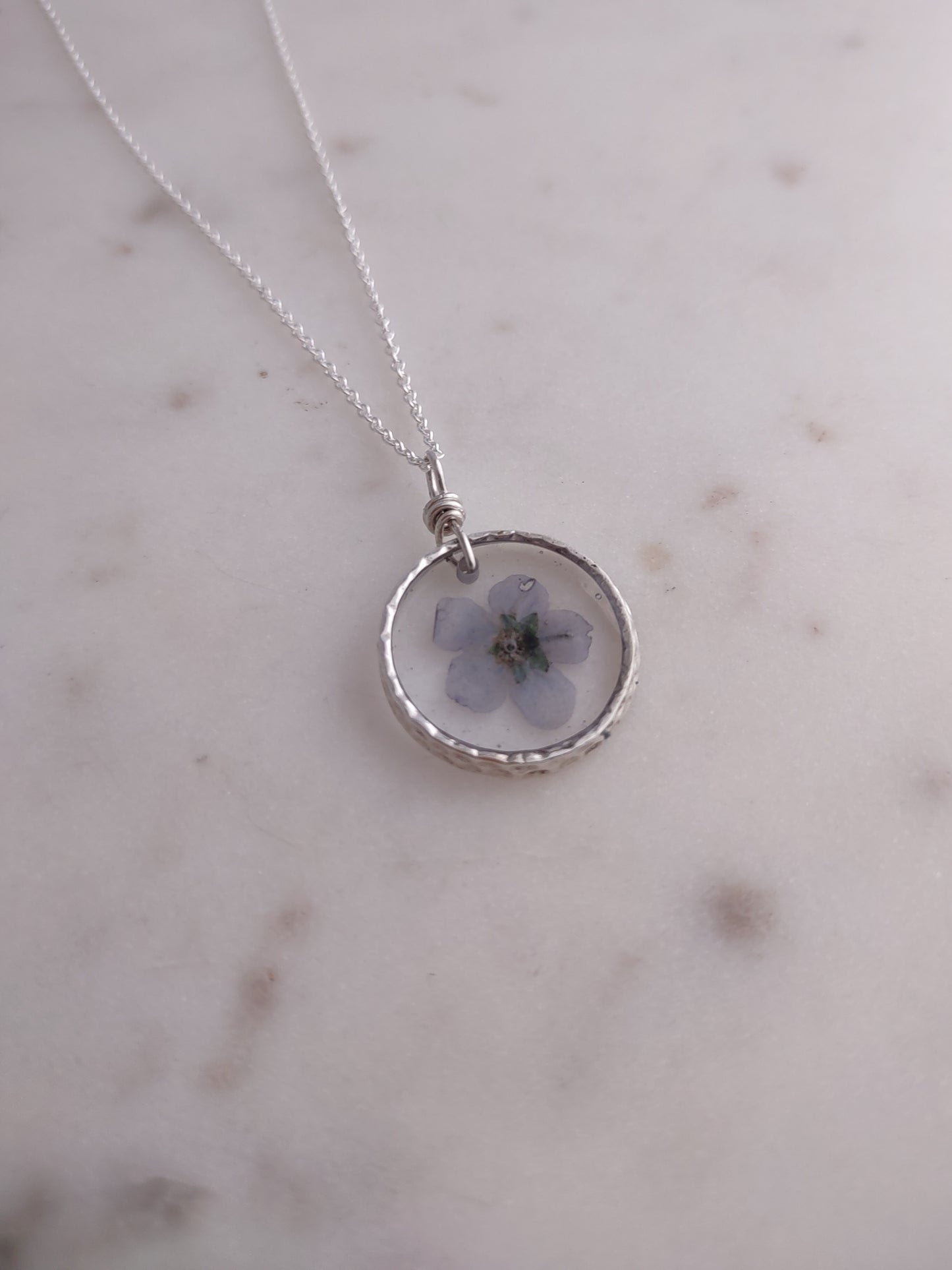 Forget-me-not Necklace - Pressed Flower