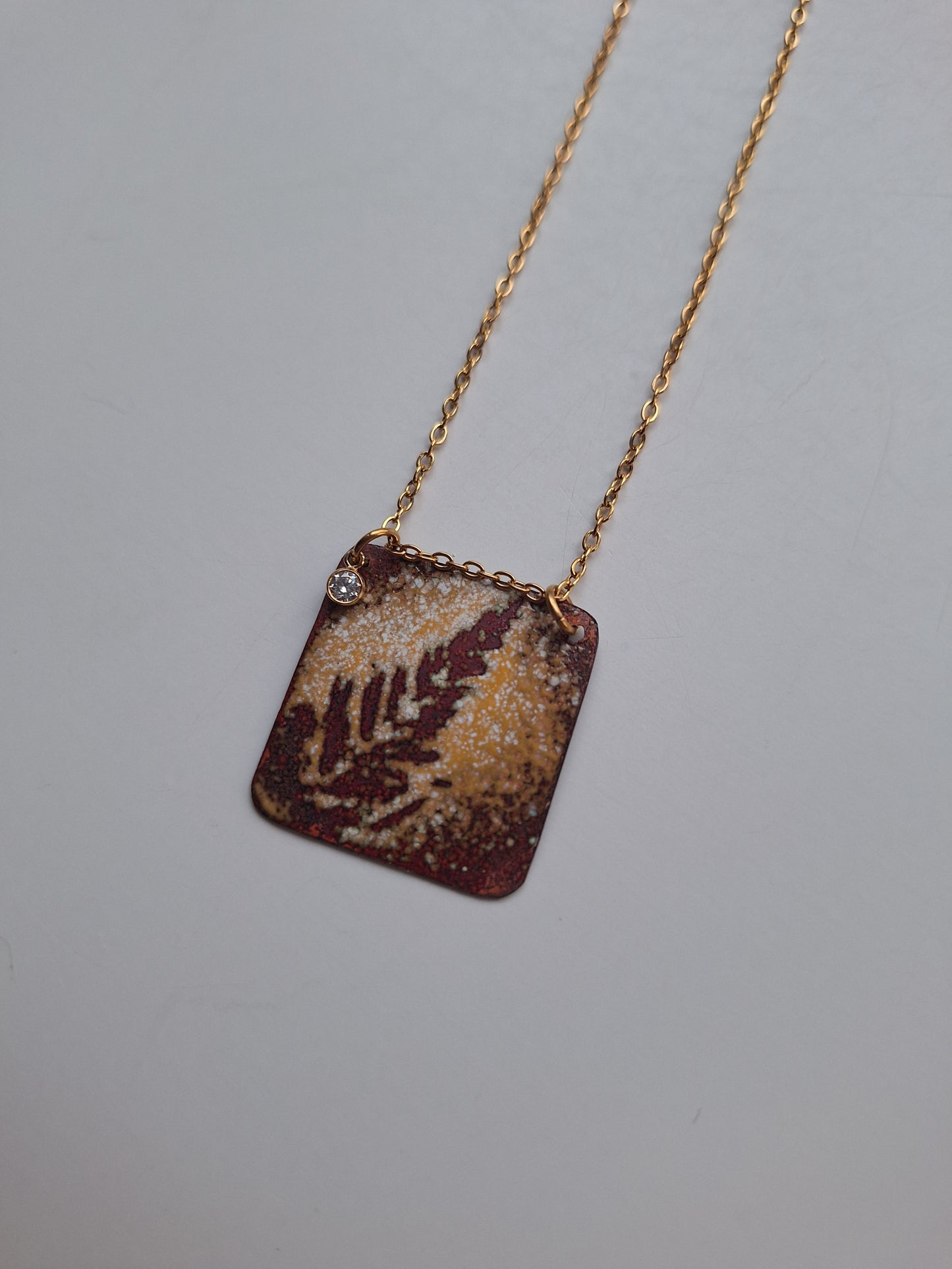 Earthy Fern Necklace, gold