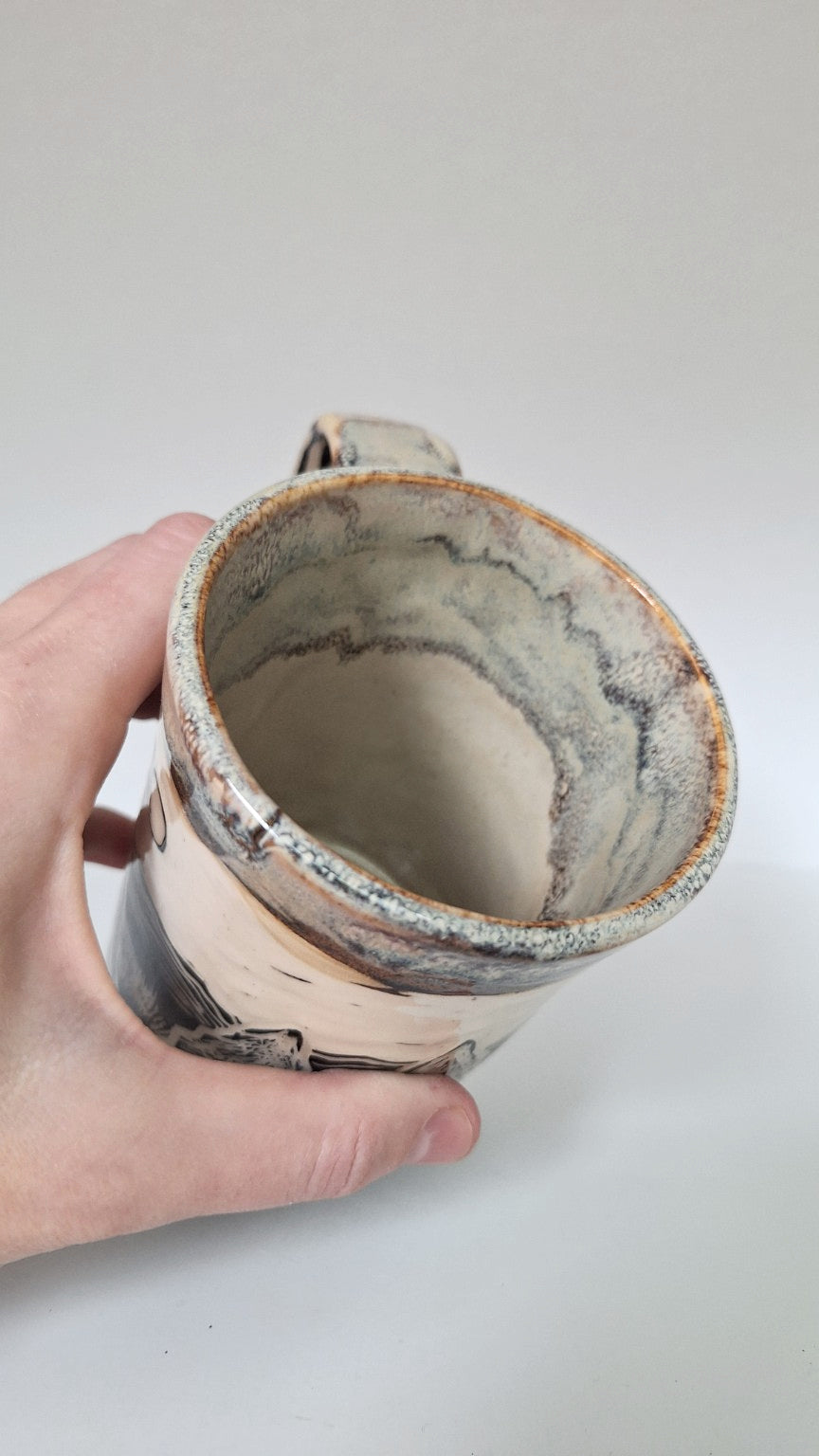 Mountain Elk Mug - Hand carved / sgraffito