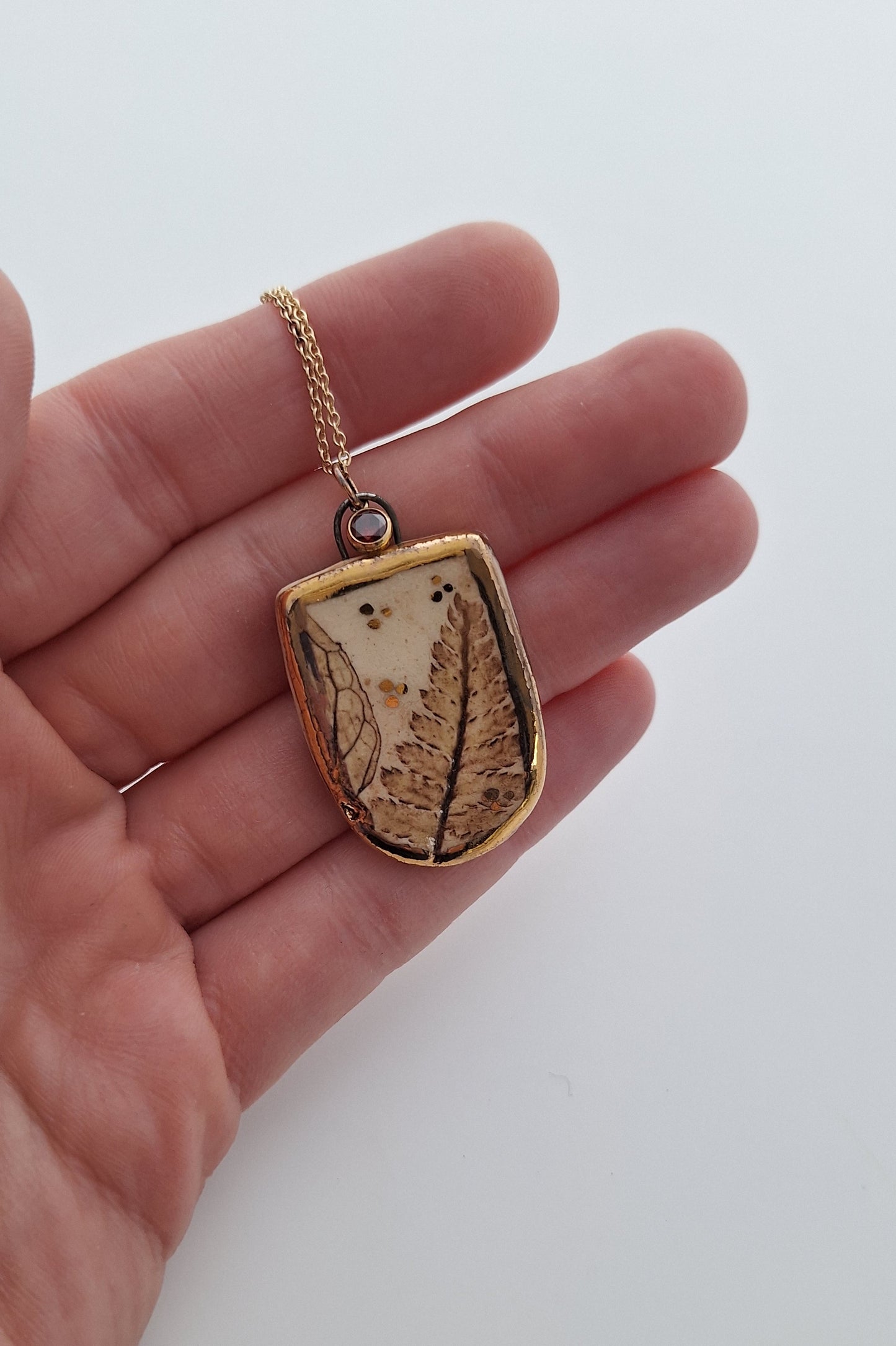 Lady Fern Necklace - Ceramic