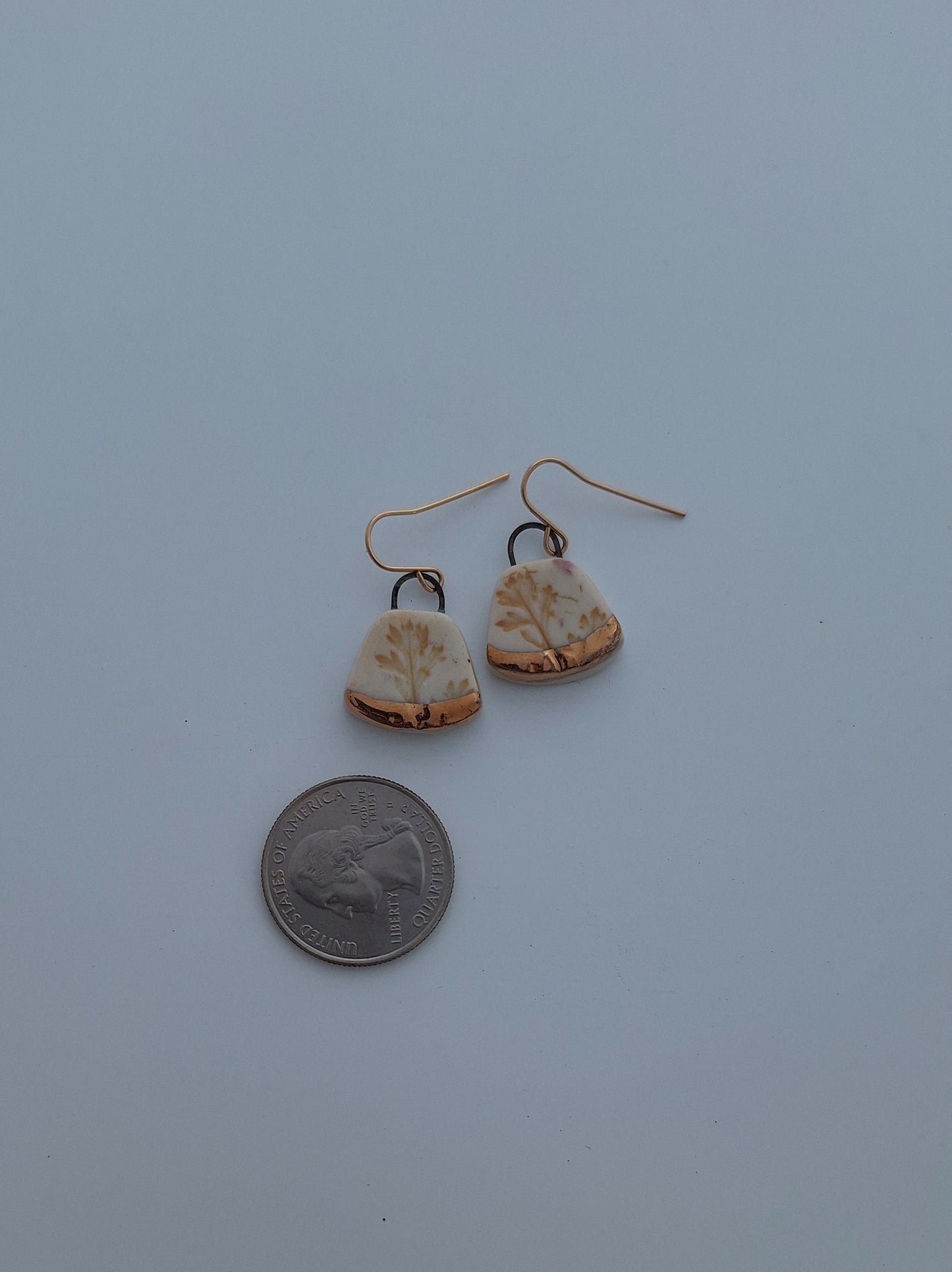 Porcelain Earrings - gold