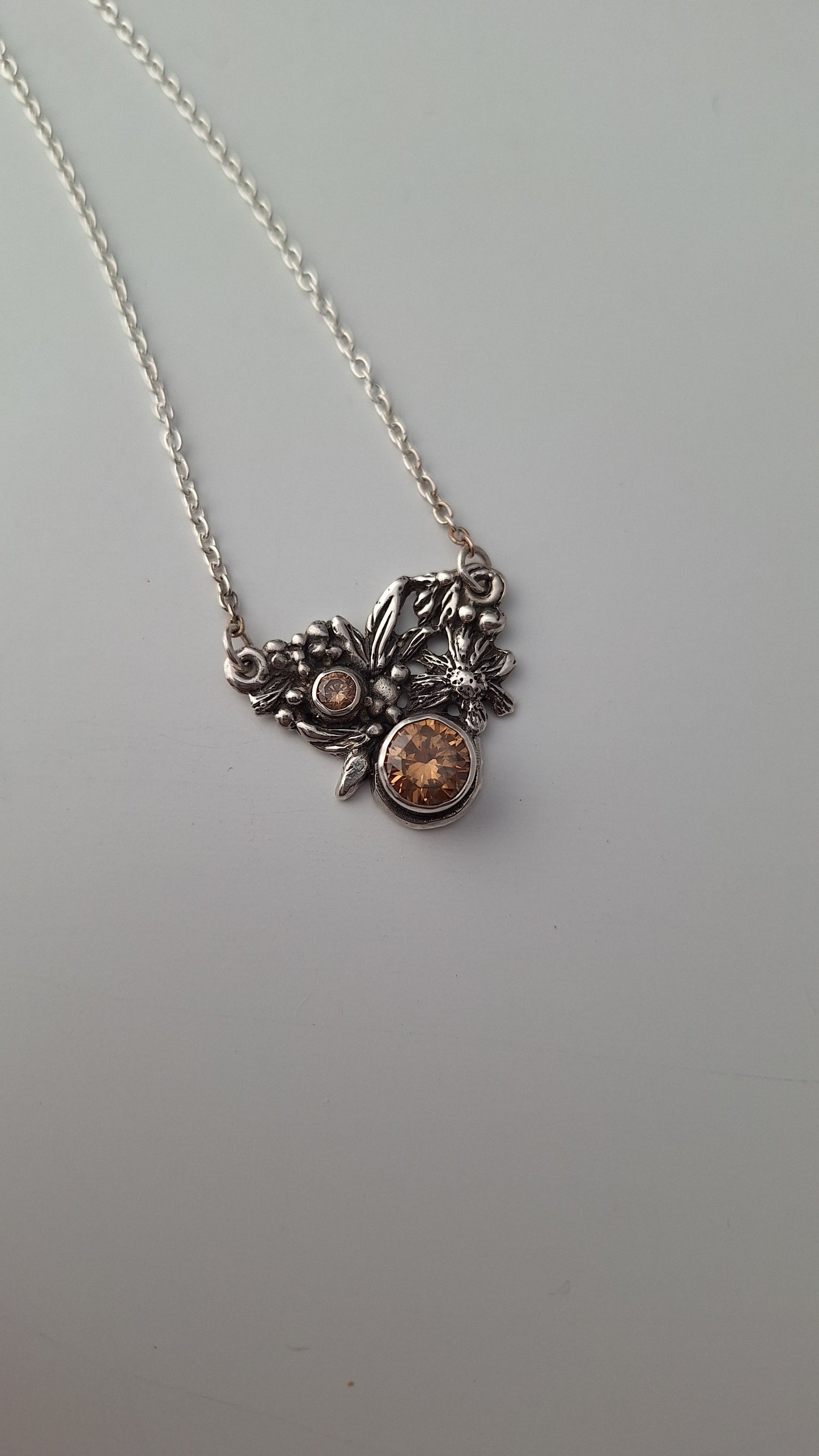 Autumn Zinnia Necklace