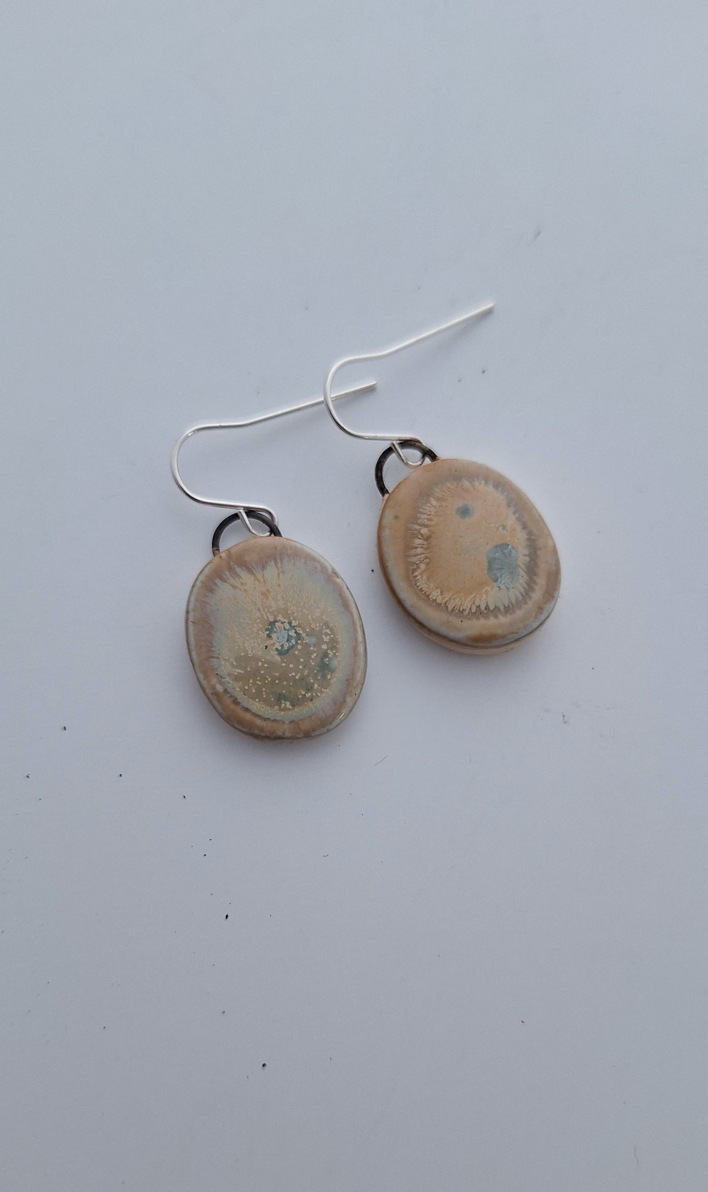 Porcelain Earrings - Sterling