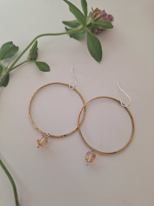 Hammered Hoop Earrings, large