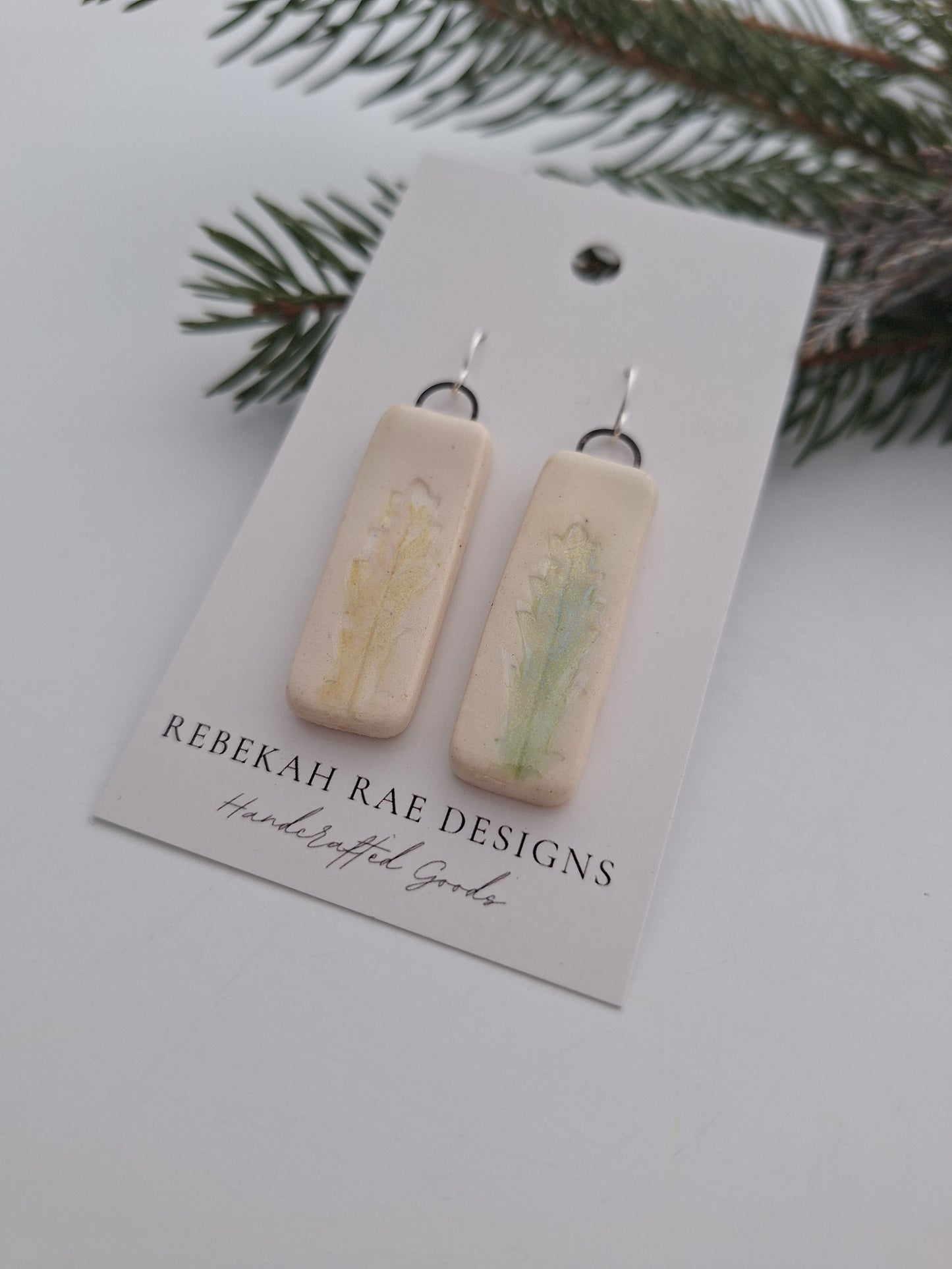 Flora Ceramic Earrings - Sterling