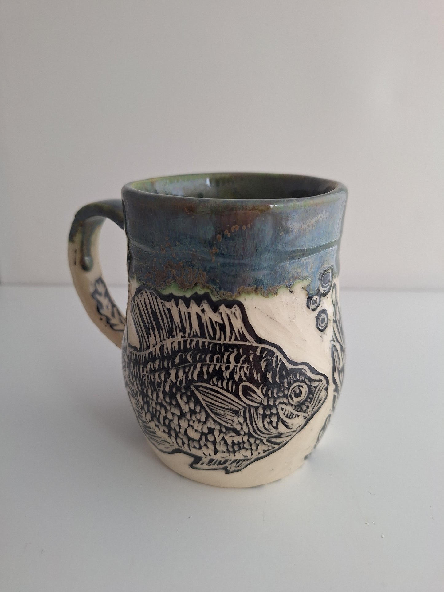 Hand-carved Fish Mug