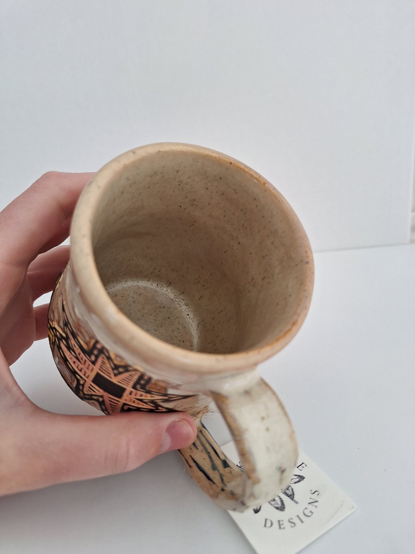 Hand-carved Sawtooth Star Mug
