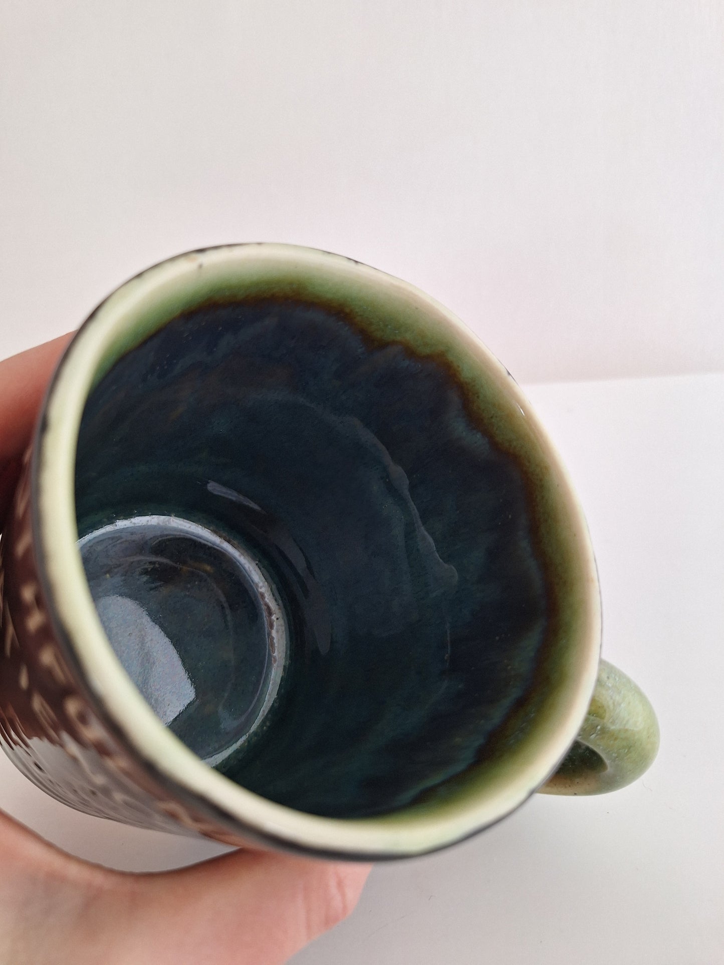 *Perfectly Imperfect* Hand-Carved Fruits of the Spirit Mug – One of a Kind Stoneware Mug