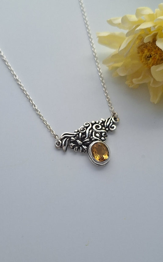 Golden Zinnia Necklace