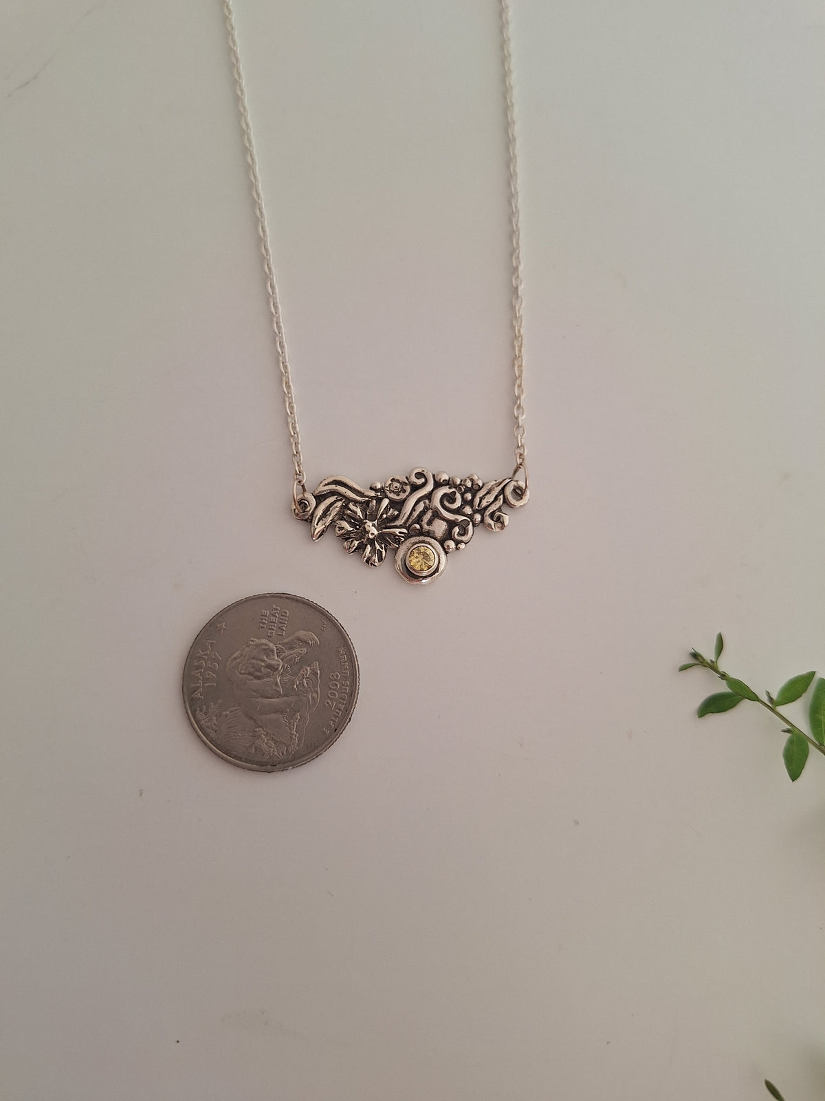 Zinnia Necklace, yellow