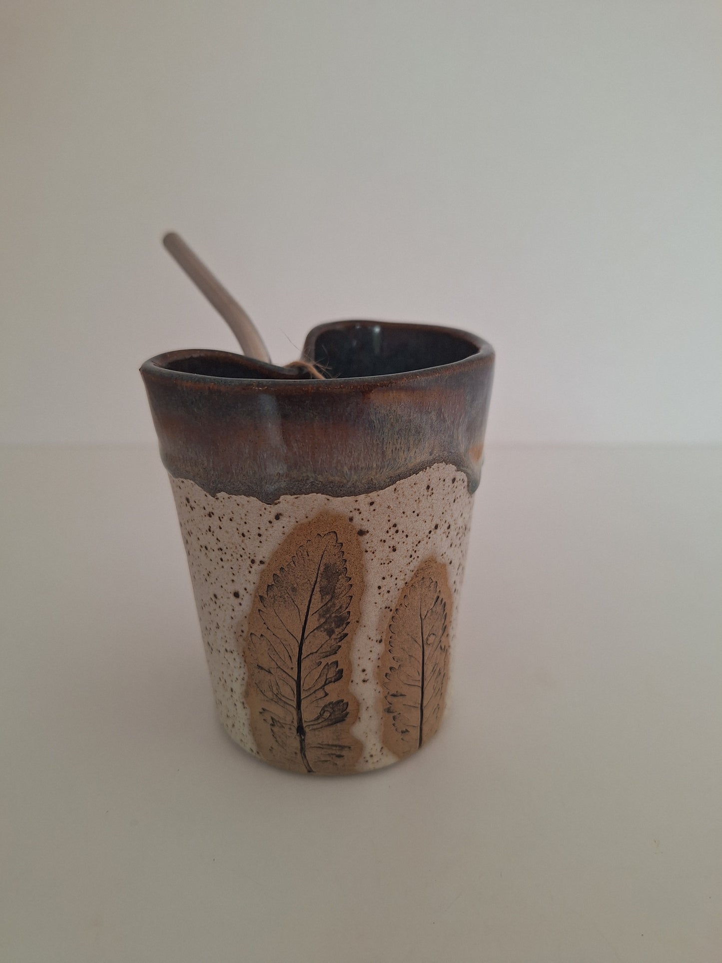 Cocktail Sipper - Botanical Imprint, wild flora - straw included
