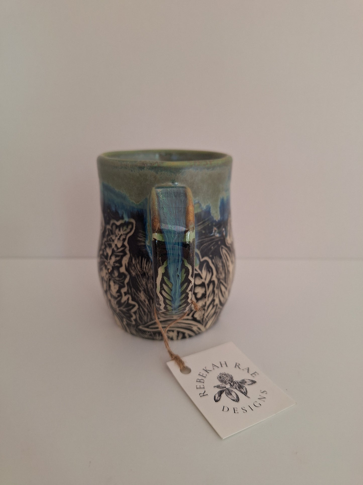 Hand-carved Woodland Cottage Mug
