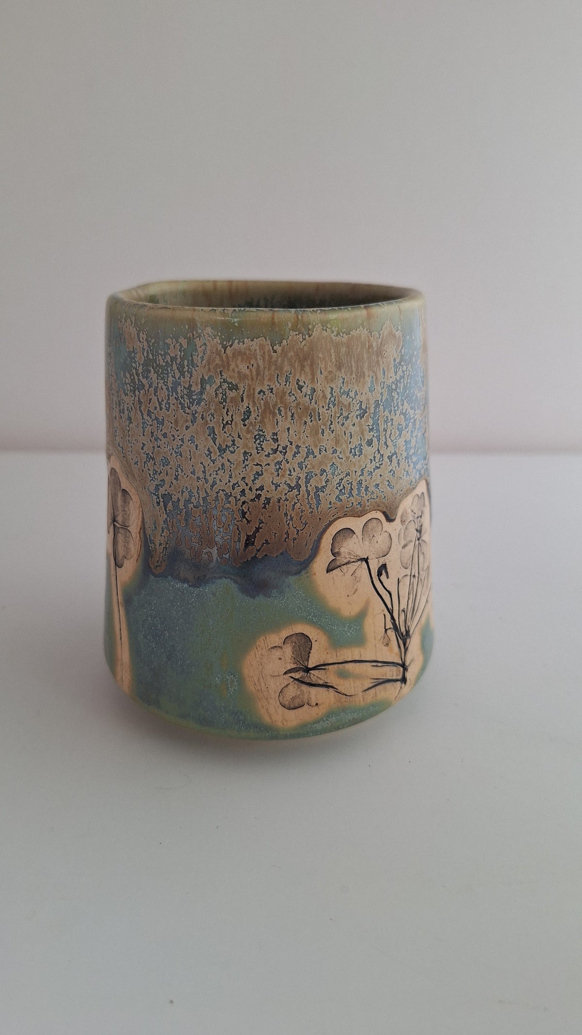 Wood Sorrel Tumbler - Botanical imprint
