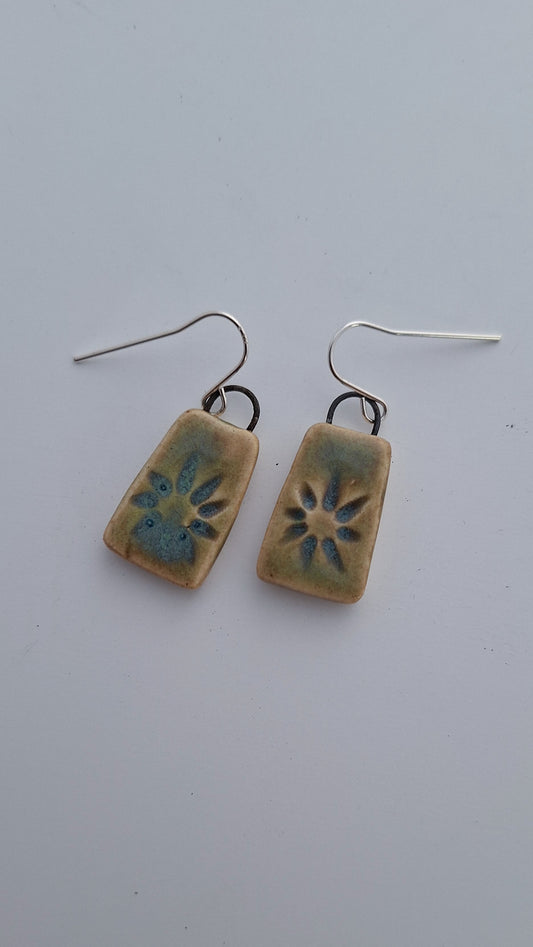 Porcelain Earrings - Sterling