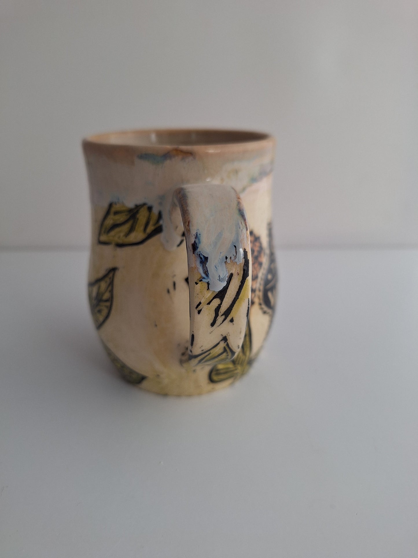 Hand-carved Monarch Mug