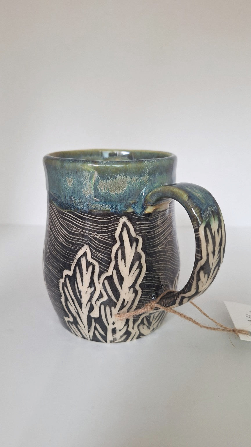 Trout Mug - Hand carved / sgraffito