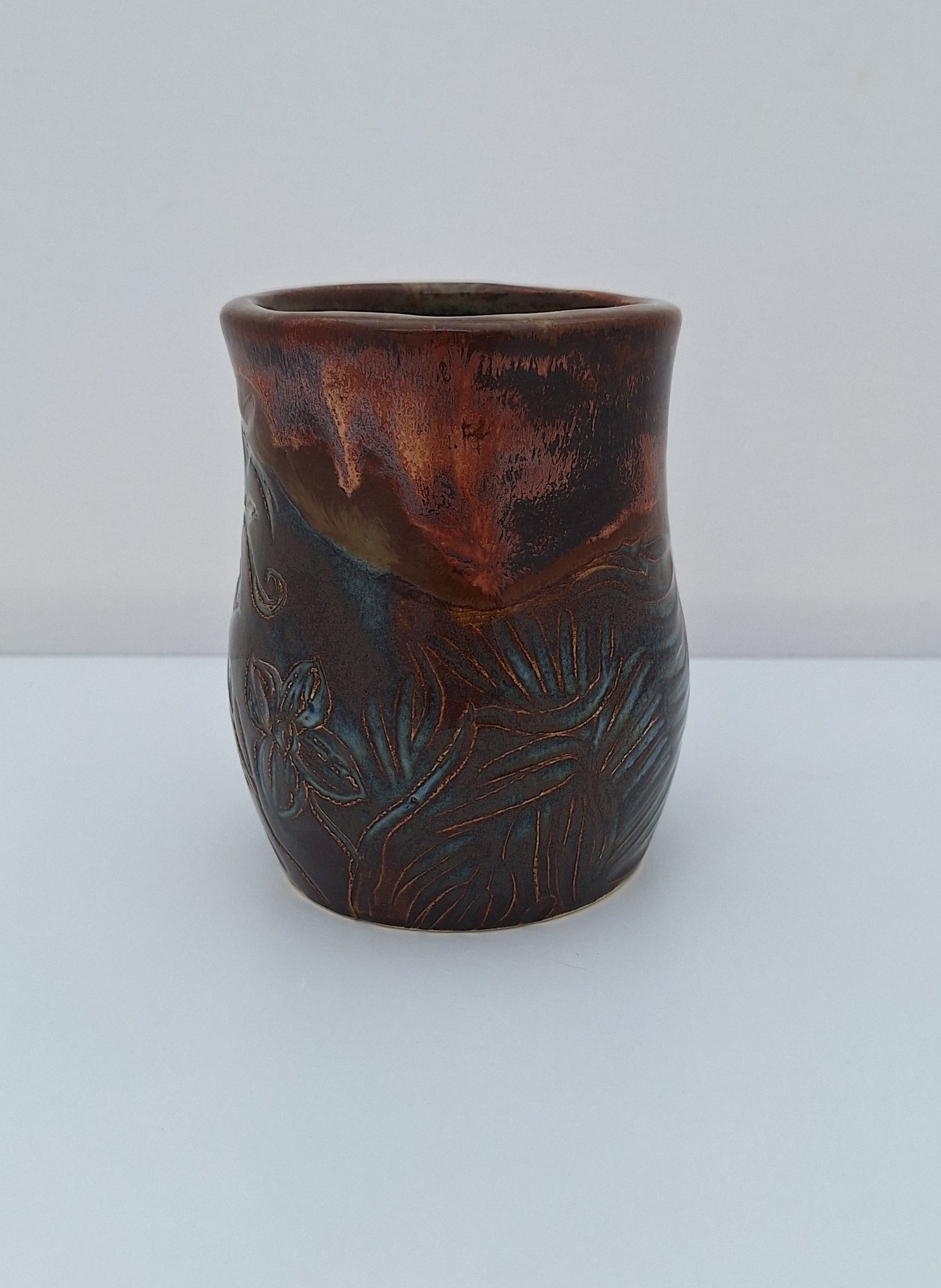 Earthy Carved Mug