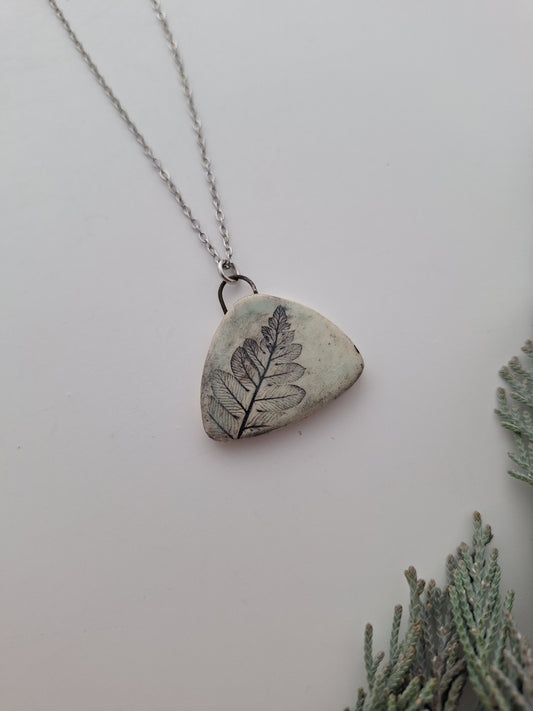 Wild fern Ceramic Necklace