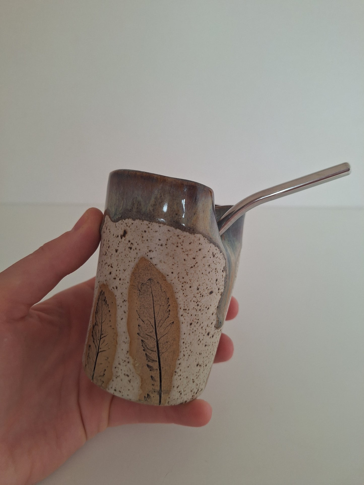 Cocktail Sipper - Botanical Imprint, wild flora - straw included