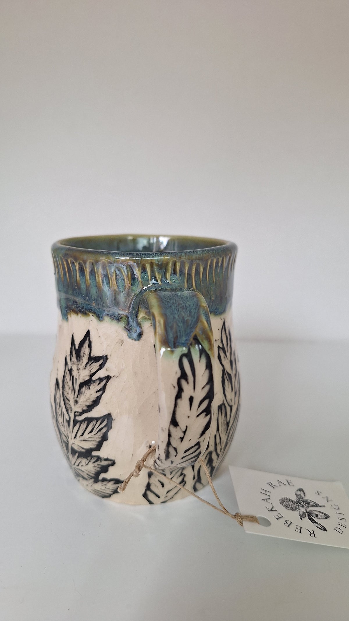 Echinacea Mug - Hand carved / sgraffito
