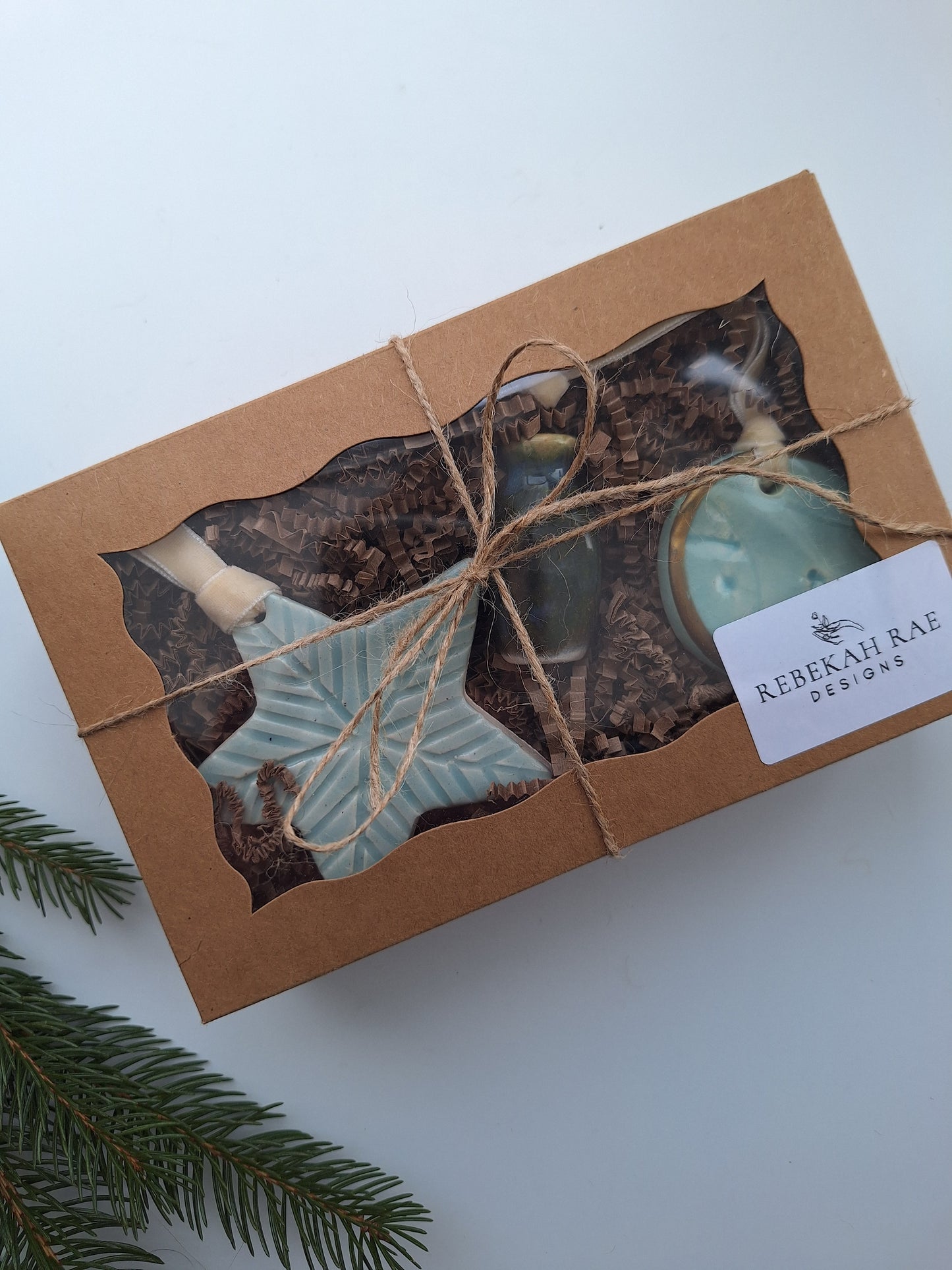 Boxed Gift Set - Ornaments and Tiny vase