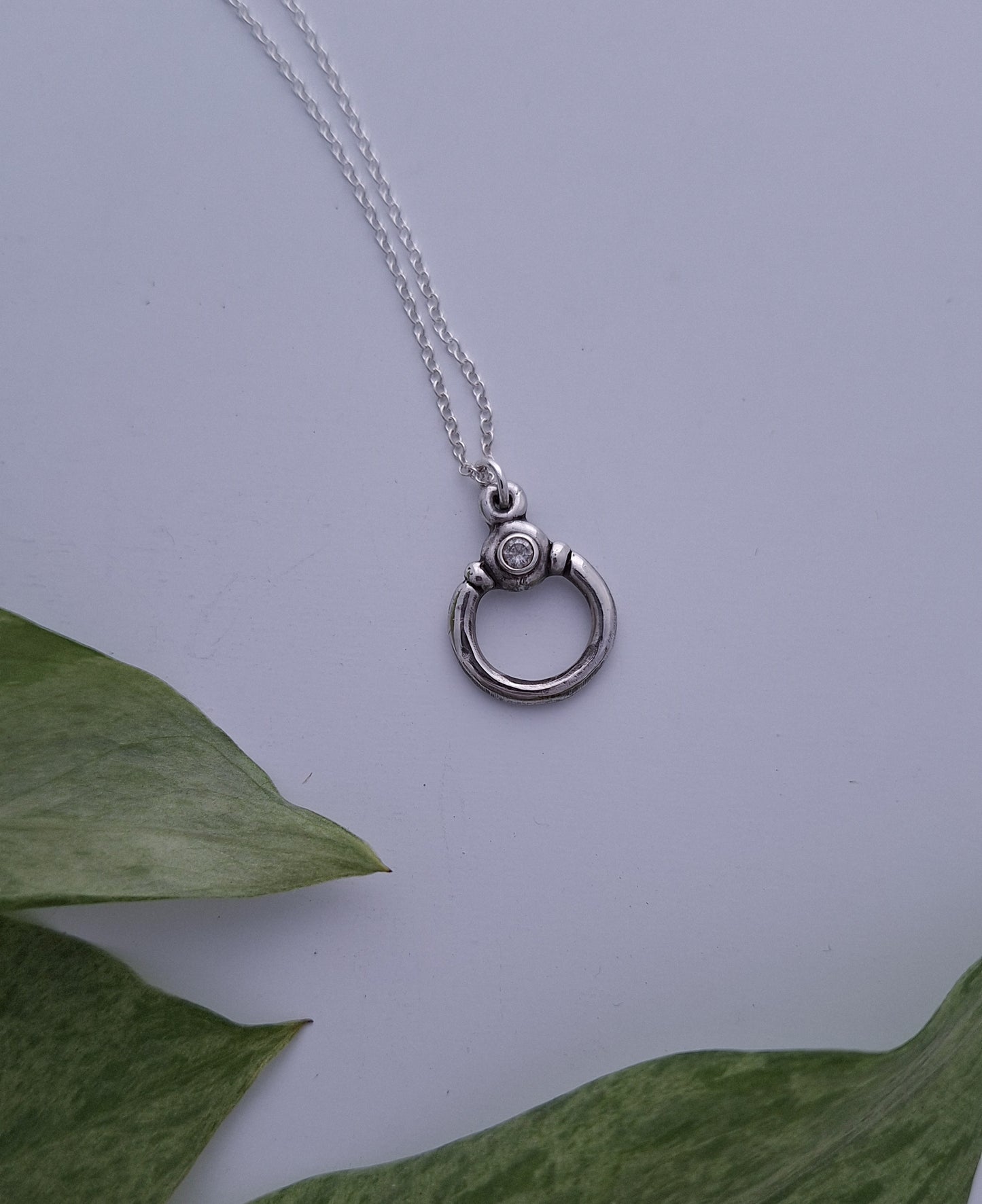 Little Hoop Necklace - Silver