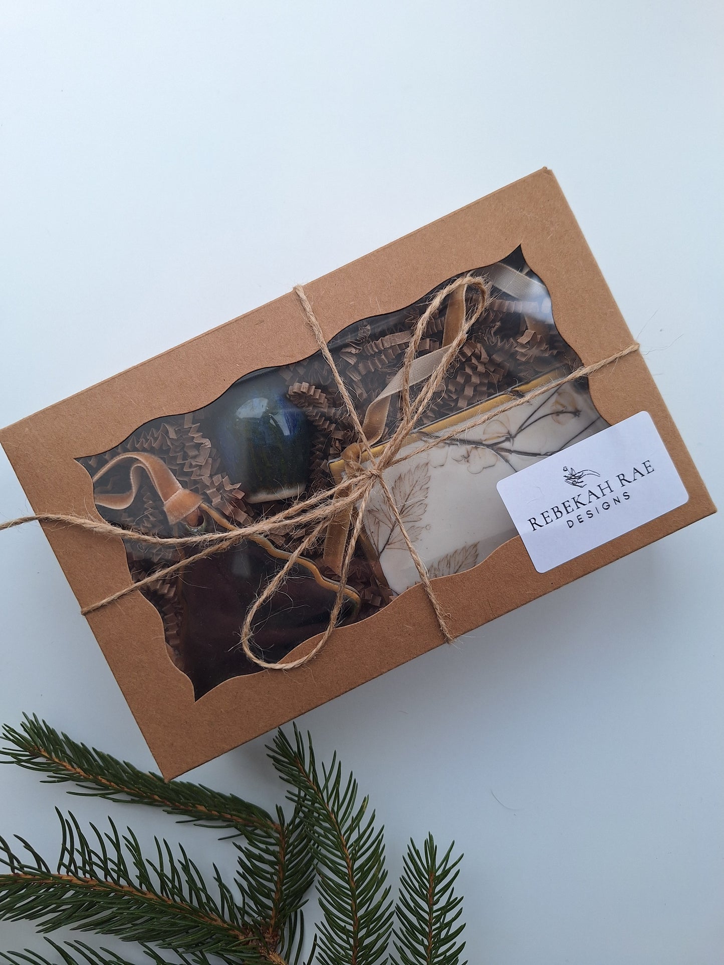 Boxed Gift Set - Ornaments and Tiny vase